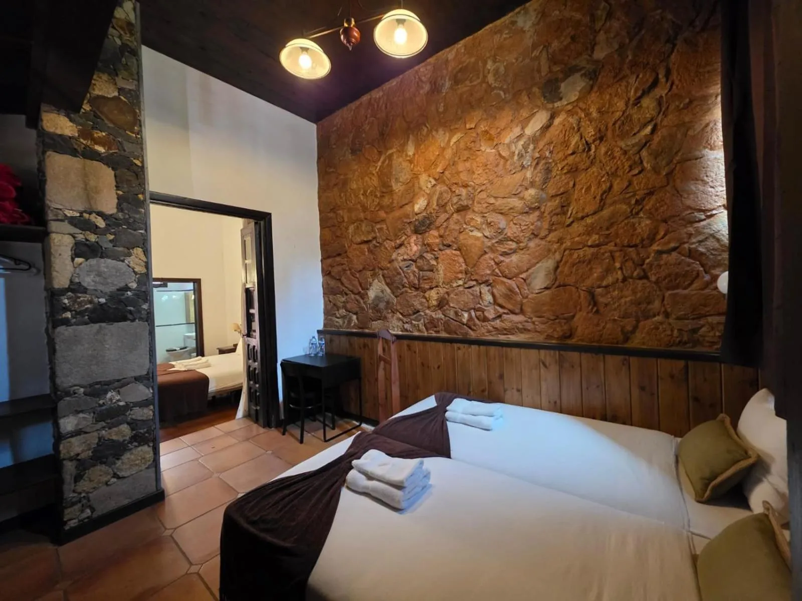 Bed in Tamahuche Hotel Rural