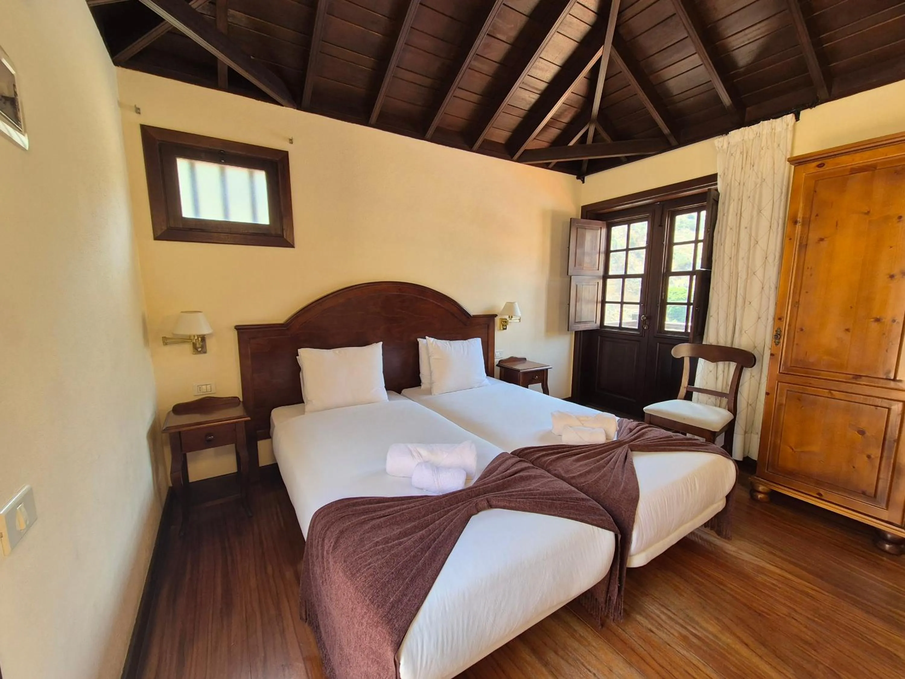 Bed in Tamahuche Hotel Rural