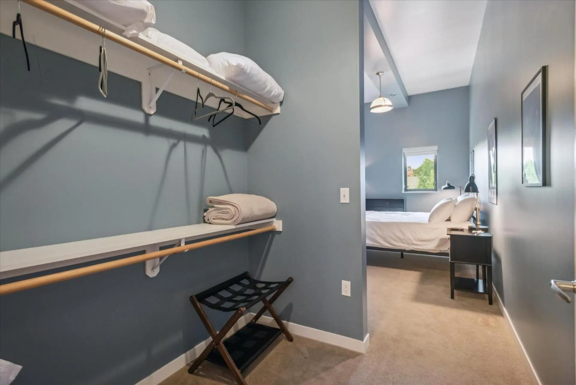 Bed in VioletSuitesPDX Boutique Hotel