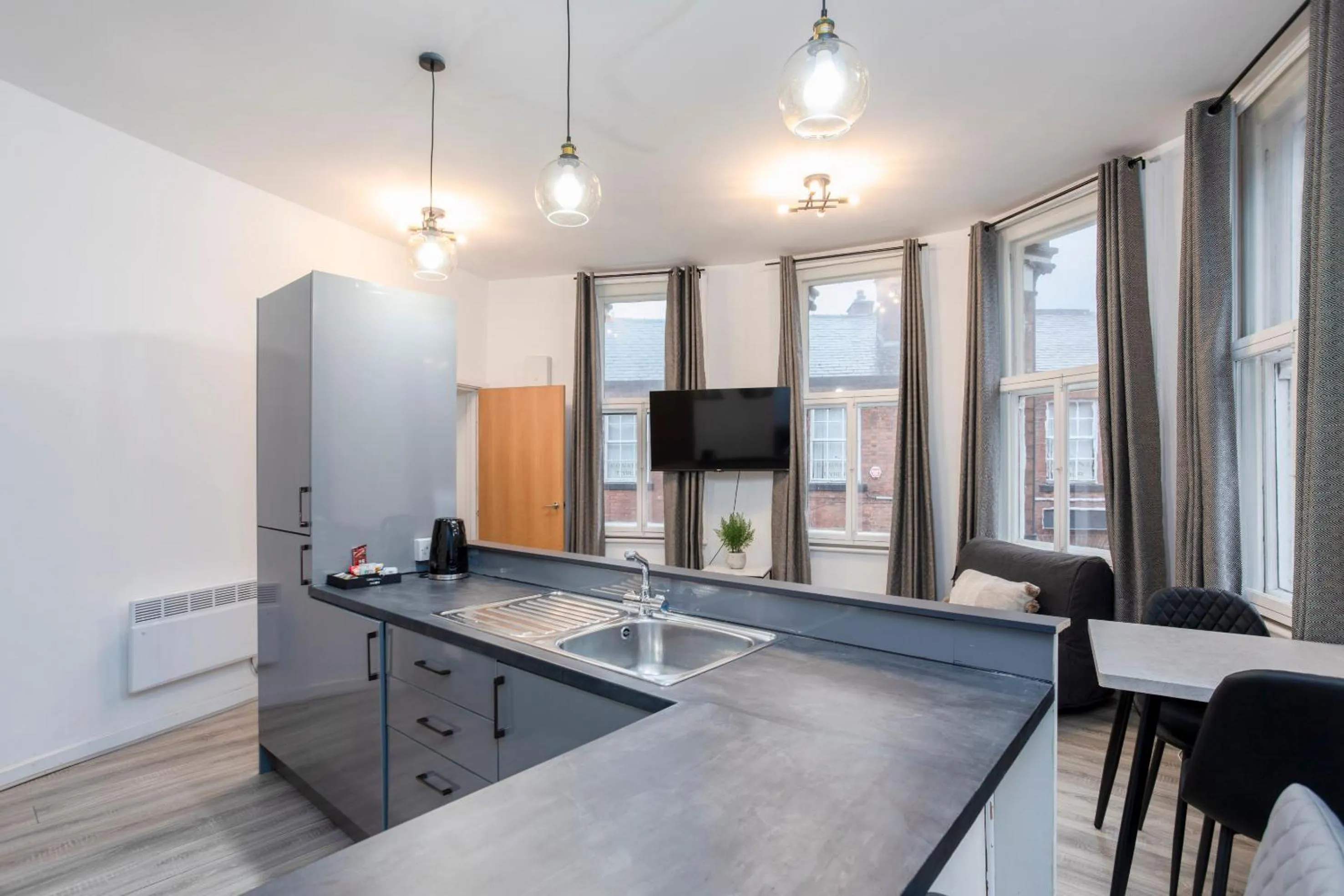 Kitchen or kitchenette in Oxford Row Apartments, Leeds City Centre