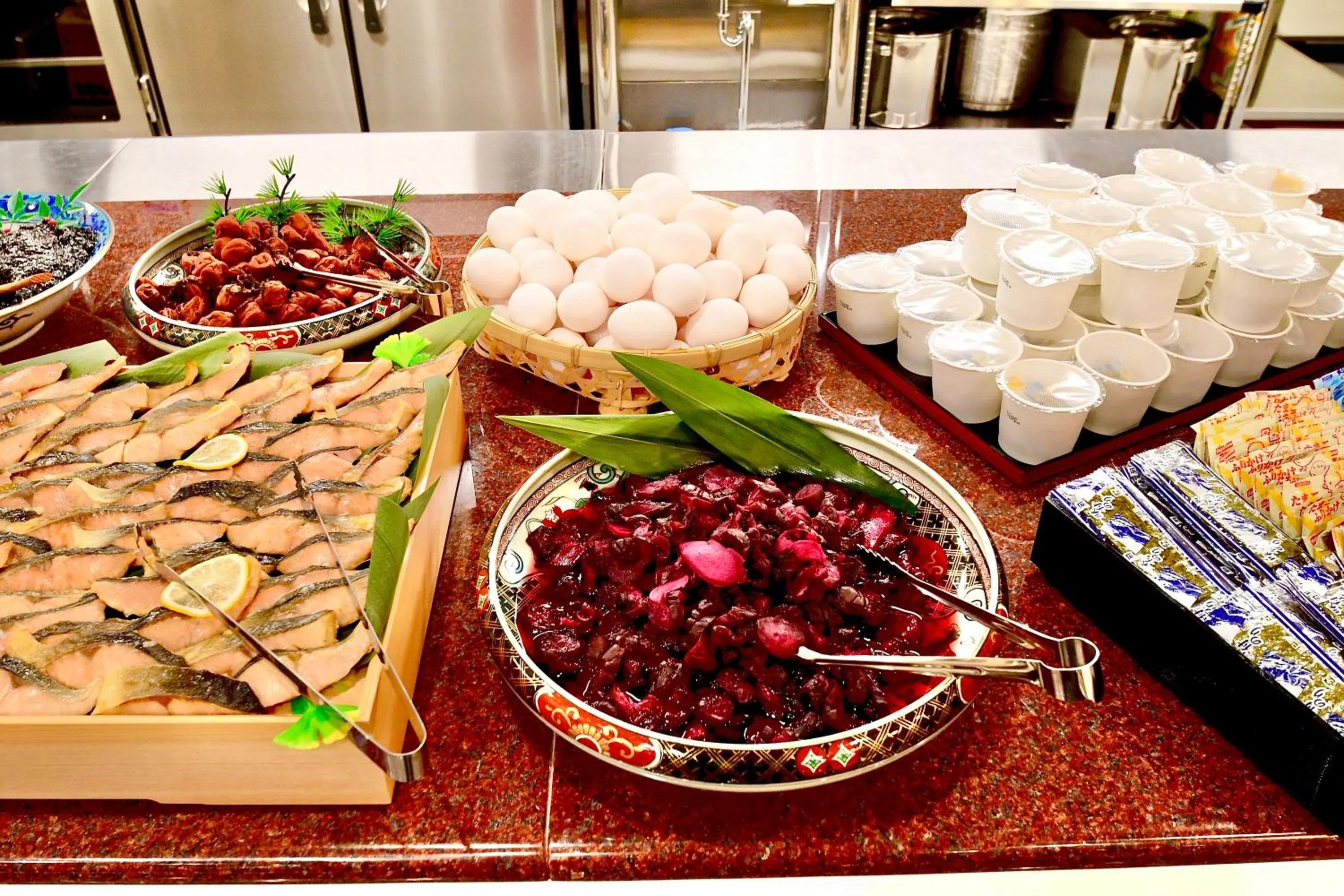 Buffet breakfast in Hiroshima Ekimae Universal Hotel