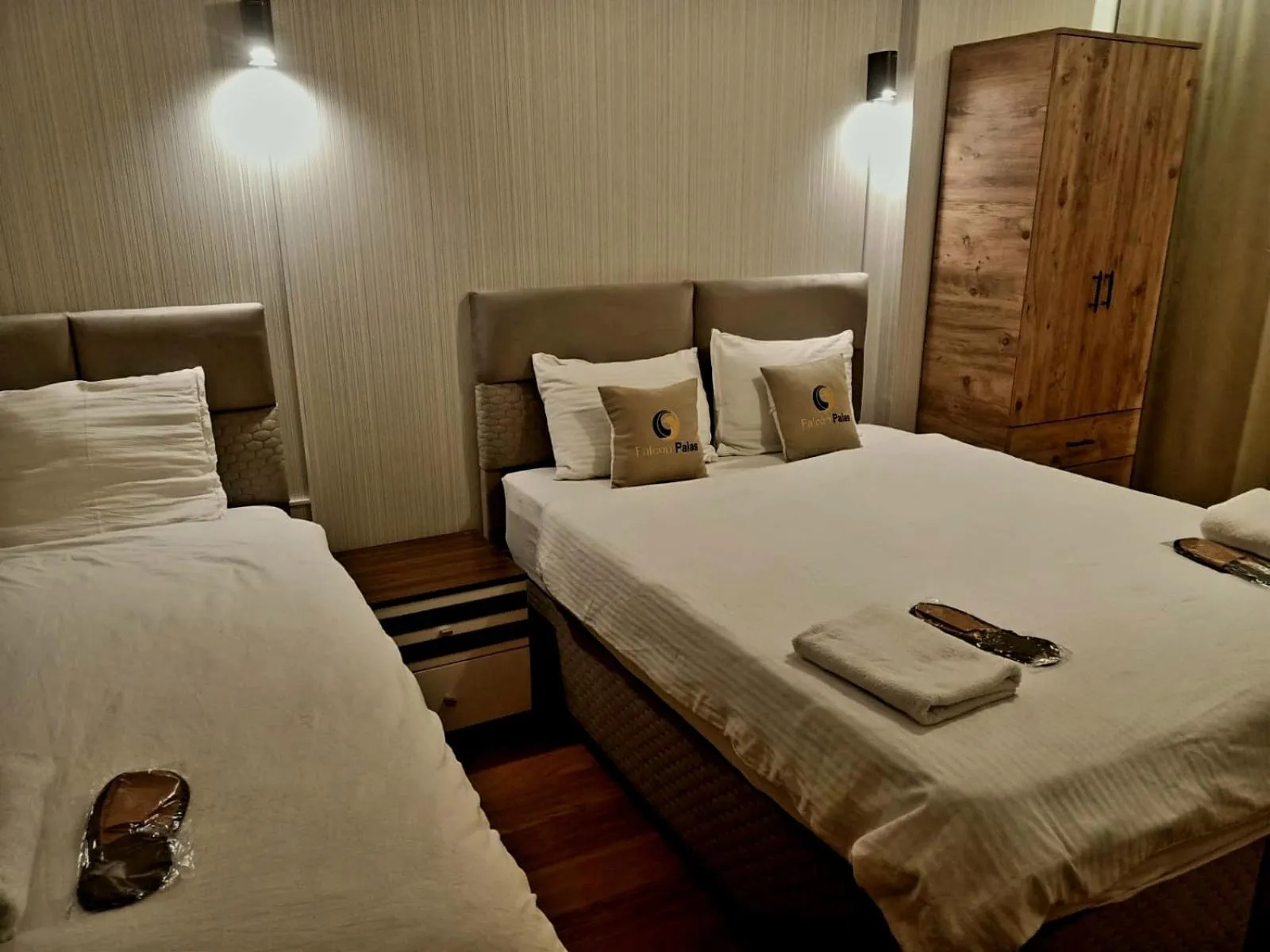 Bed in Doğan Palace Hotel