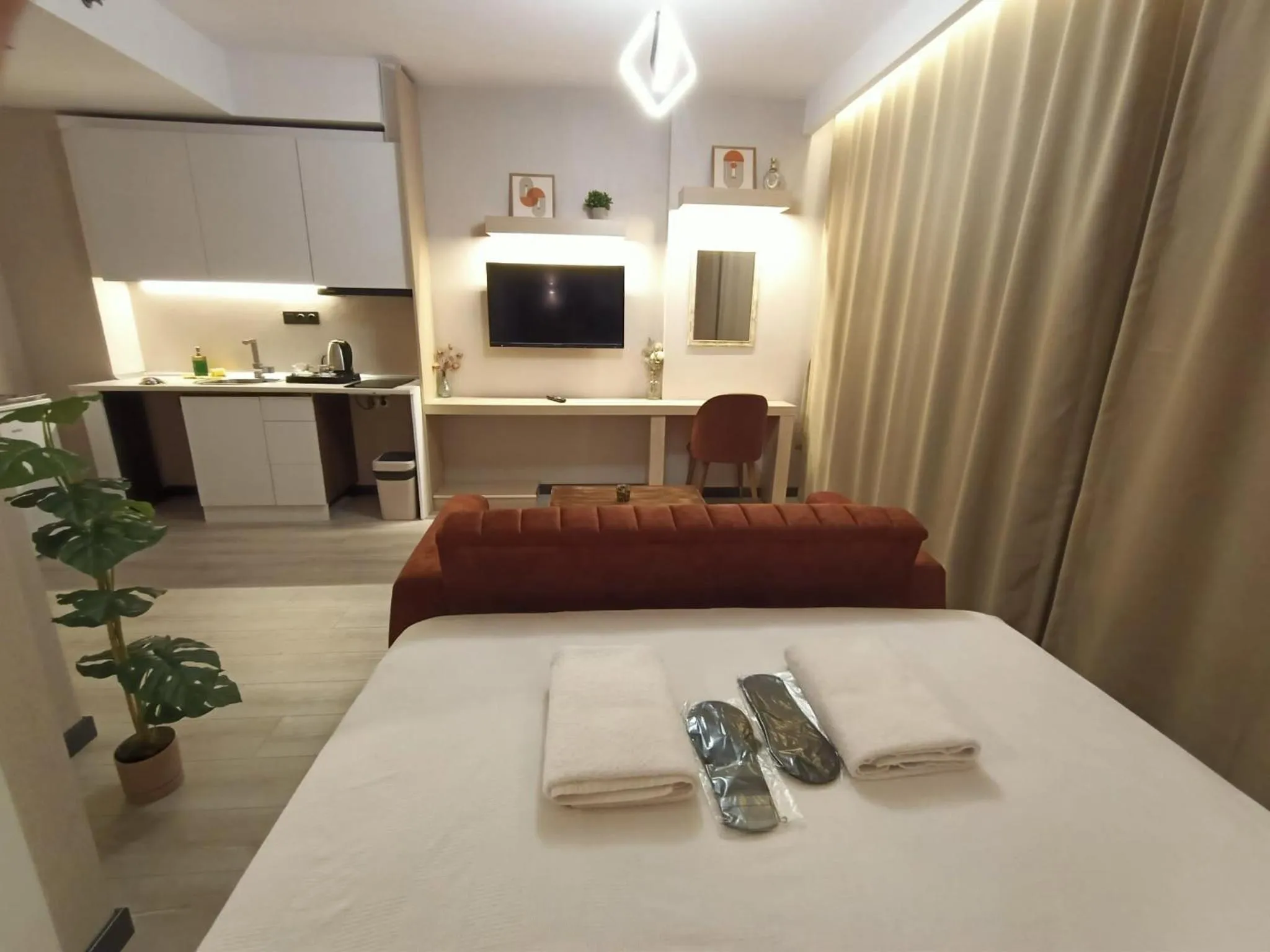 Bed in Doğan Palace Hotel