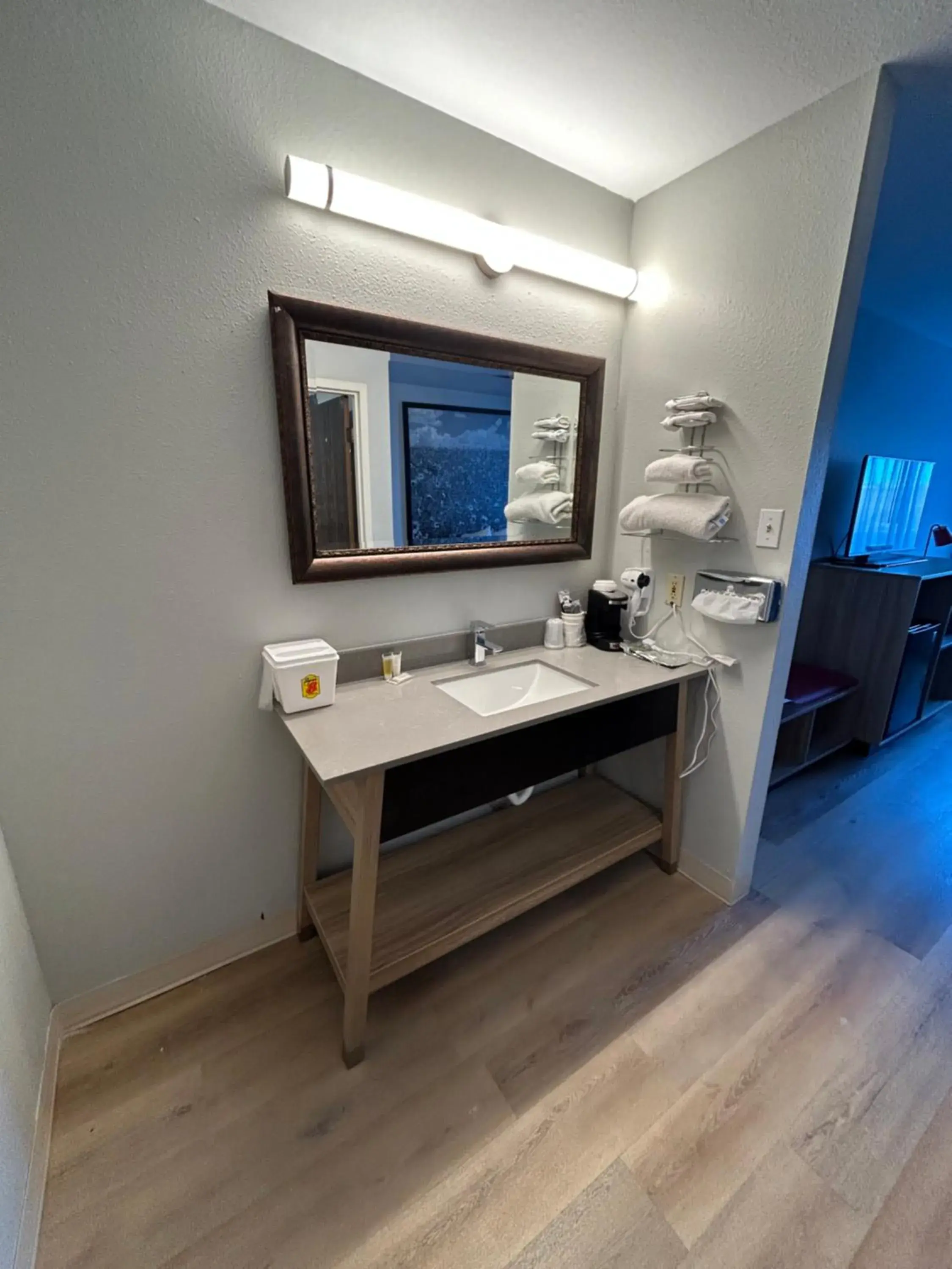 Bathroom in Super 8 by Wyndham Sterling CO Bathroom in Super 8 by Wyndham Sterling CO