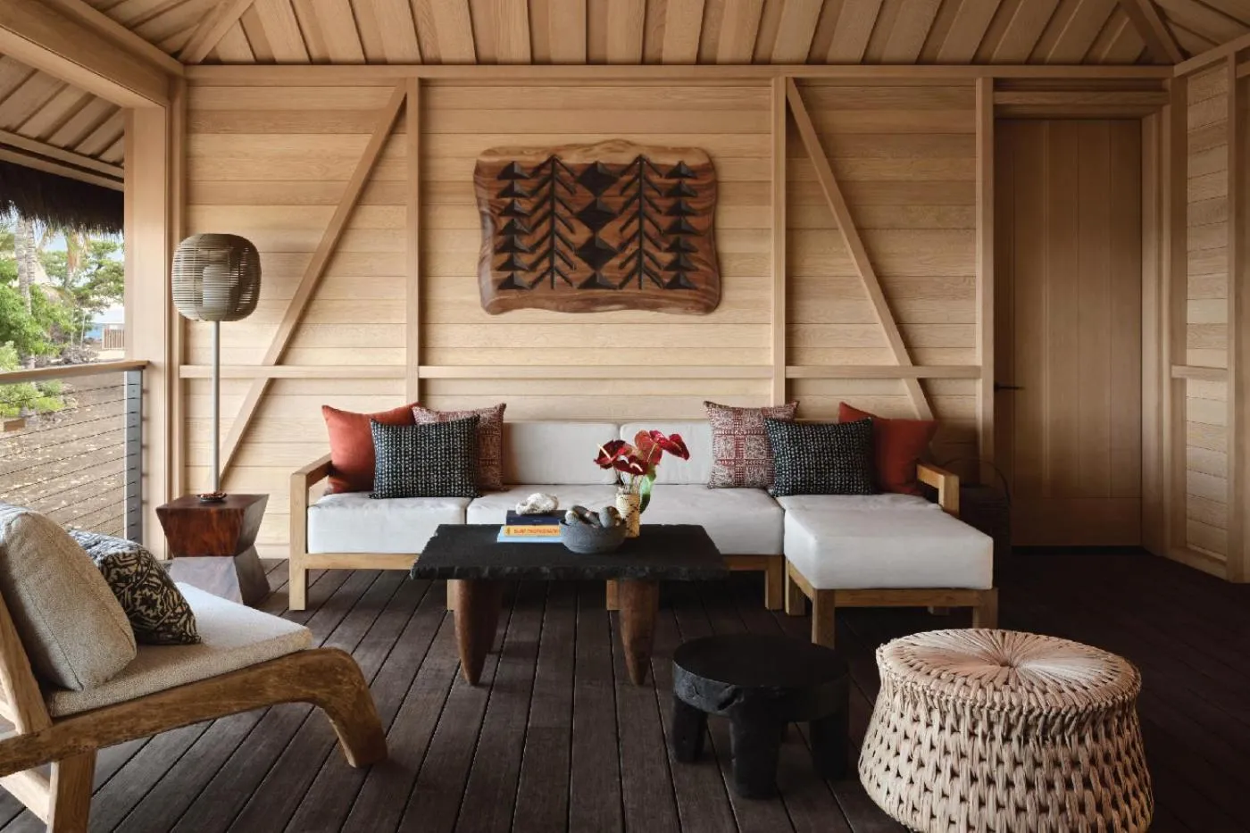 Living room in Kona Village A Rosewood Resort