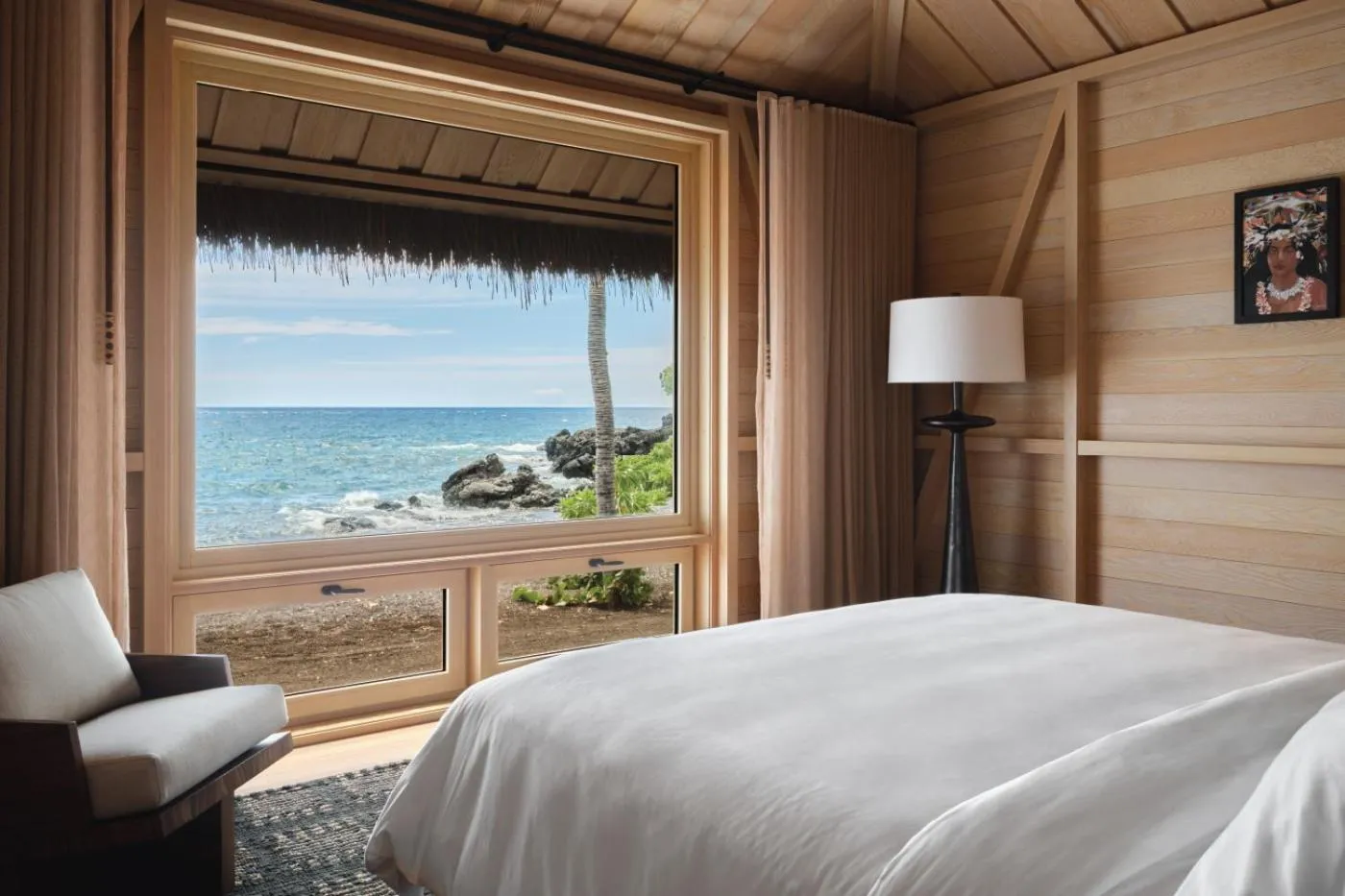 Bedroom, Bed in Kona Village A Rosewood Resort