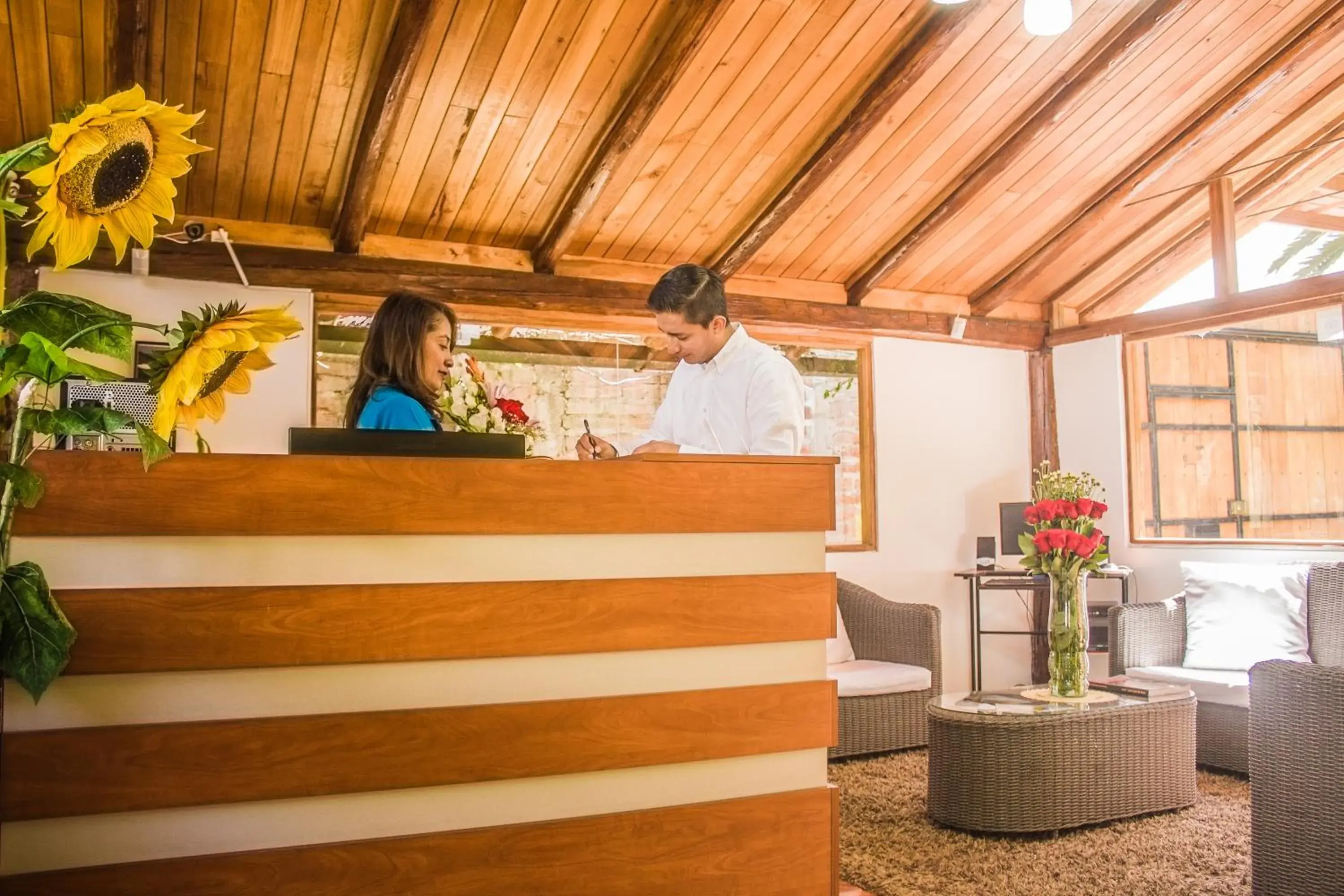 Lobby or reception in Hosteria Airport Garden Lobby or reception in Hosteria Airport Garden