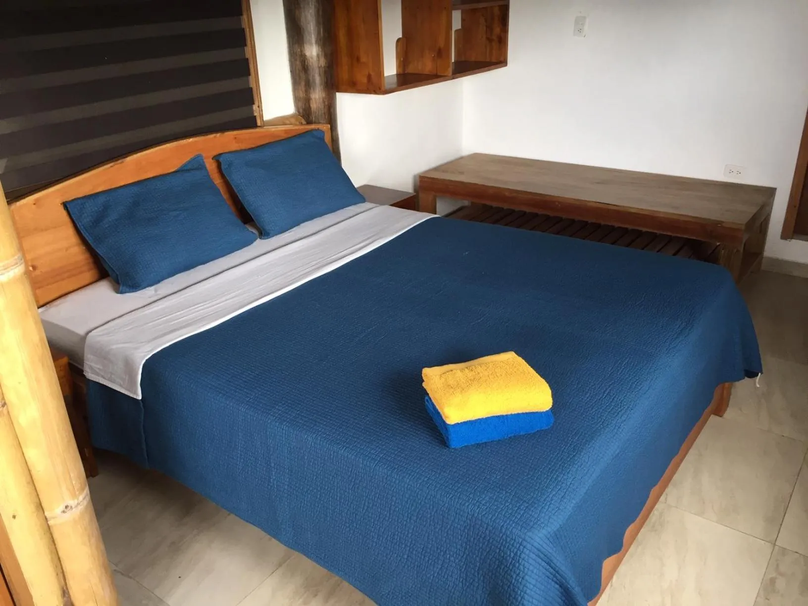 Bed in La Facha Hostal Restaurant Surf