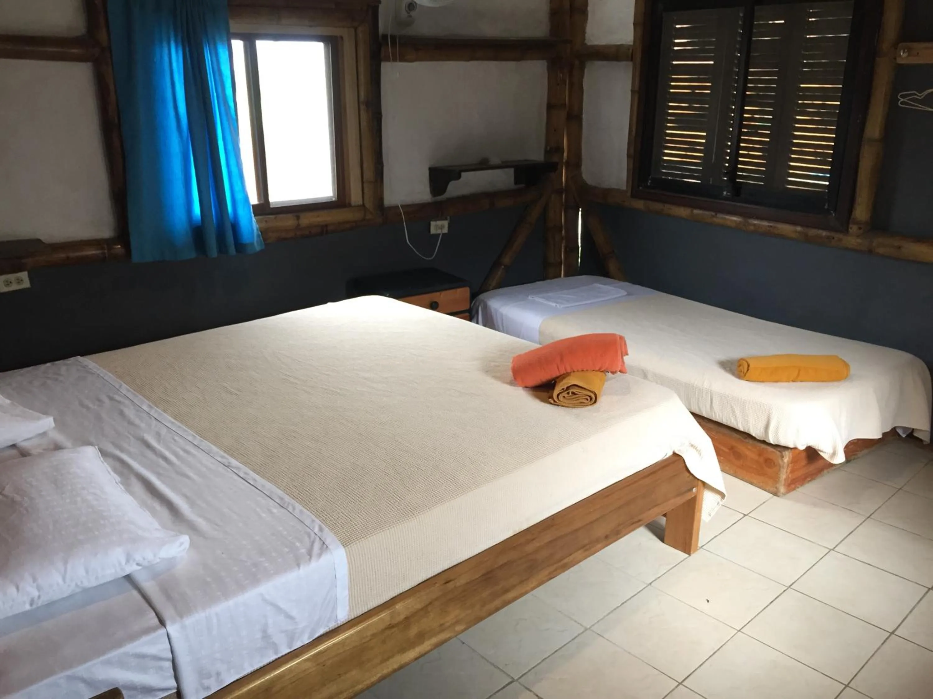 Bed in La Facha Hostal Restaurant Surf