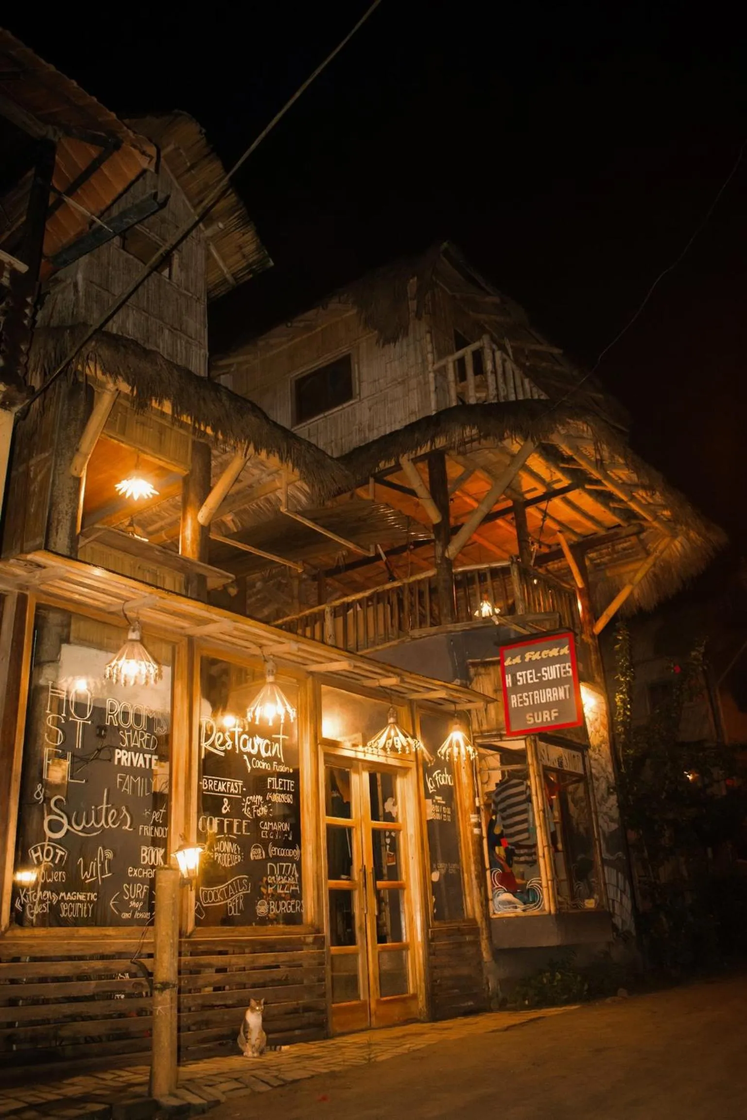 Property building in La Facha Hostal Restaurant Surf