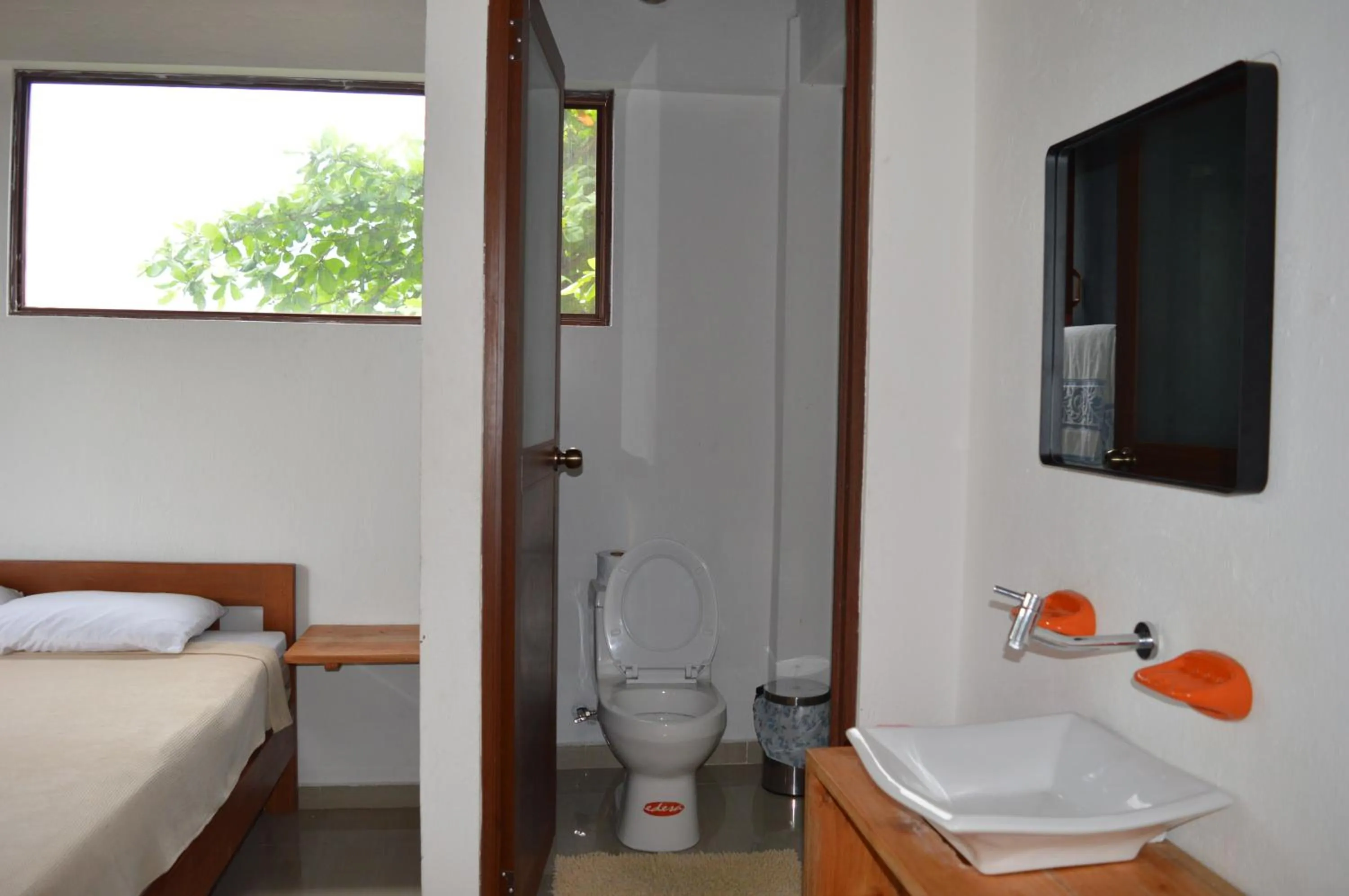 Bed in La Facha Hostal Restaurant Surf