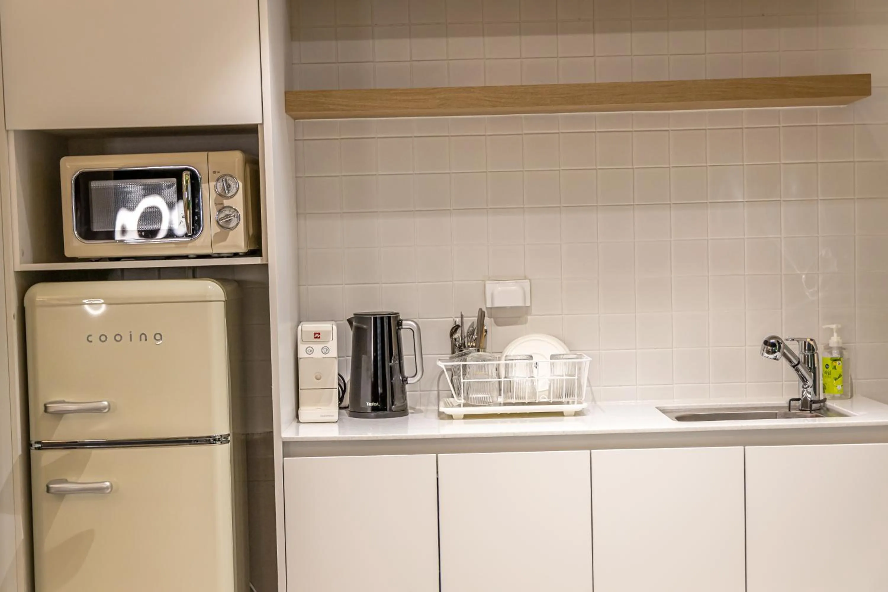 Kitchen or kitchenette in Pavilla Hotel