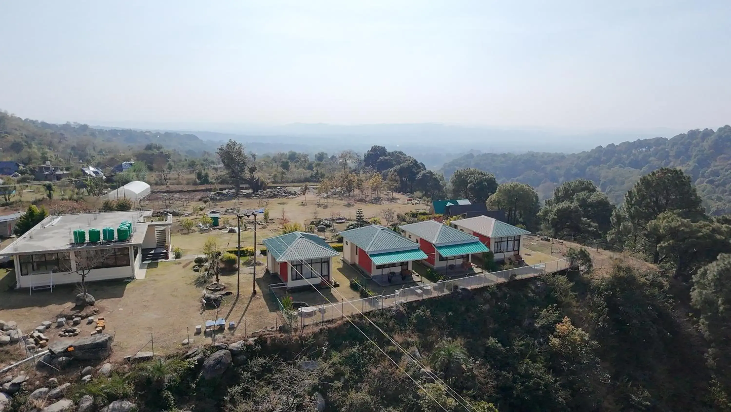 Bird's eye view in Dhauladhar View Village Resort Bird's eye view in Dhauladhar View Village Resort