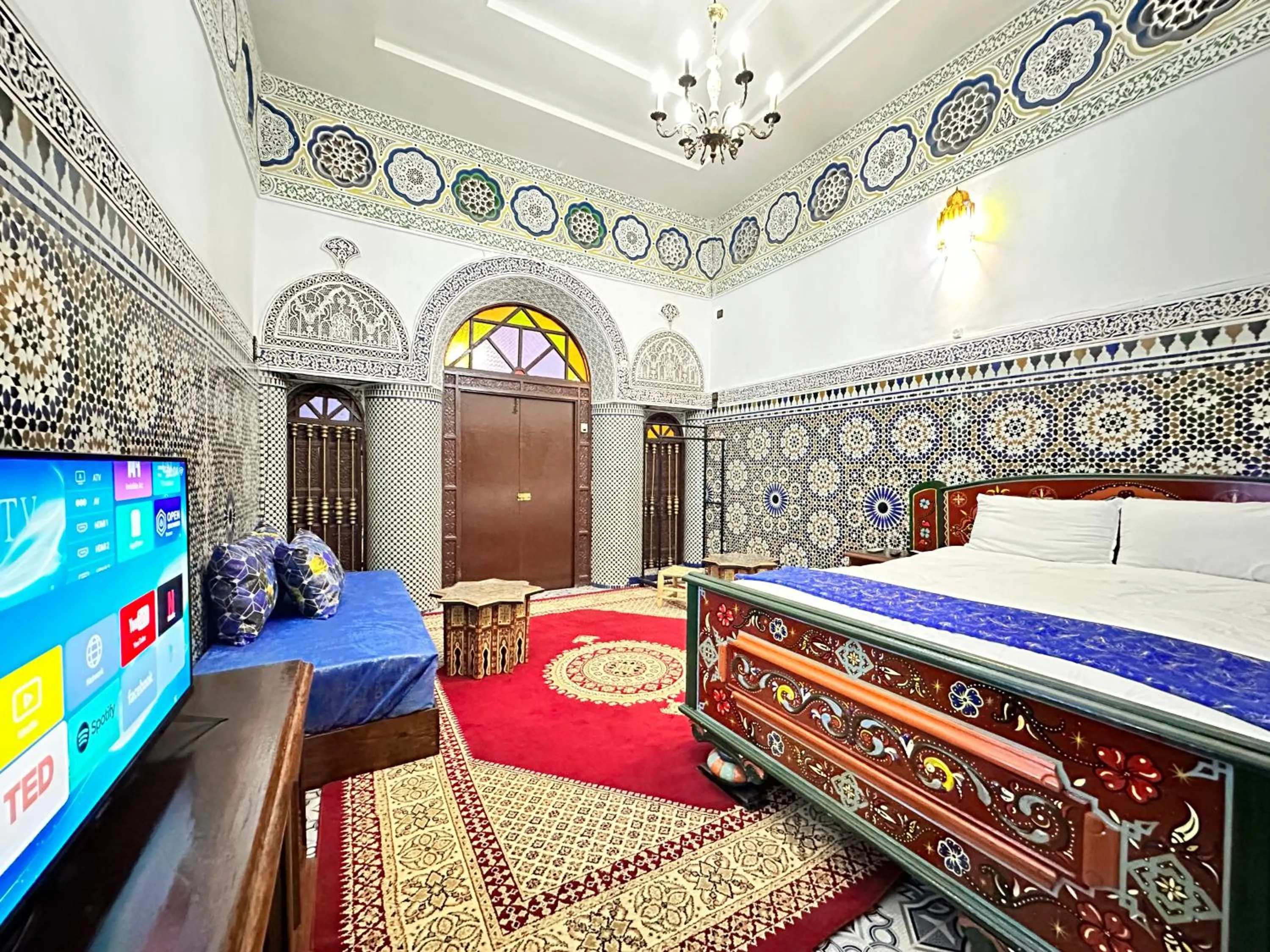 Bedroom in Riad Blue Oasis
