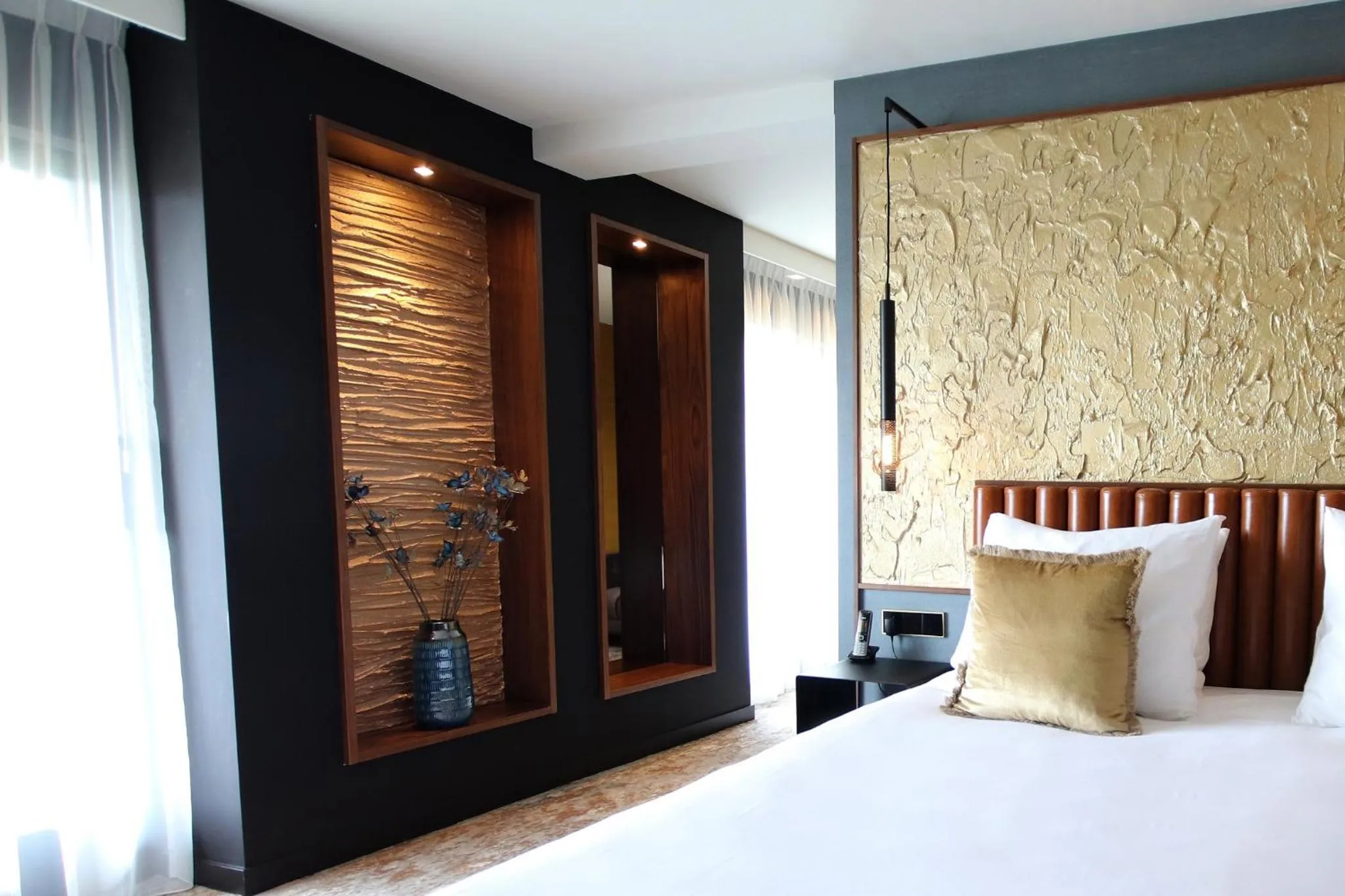 Decorative detail, Bed in Alexander Hotel