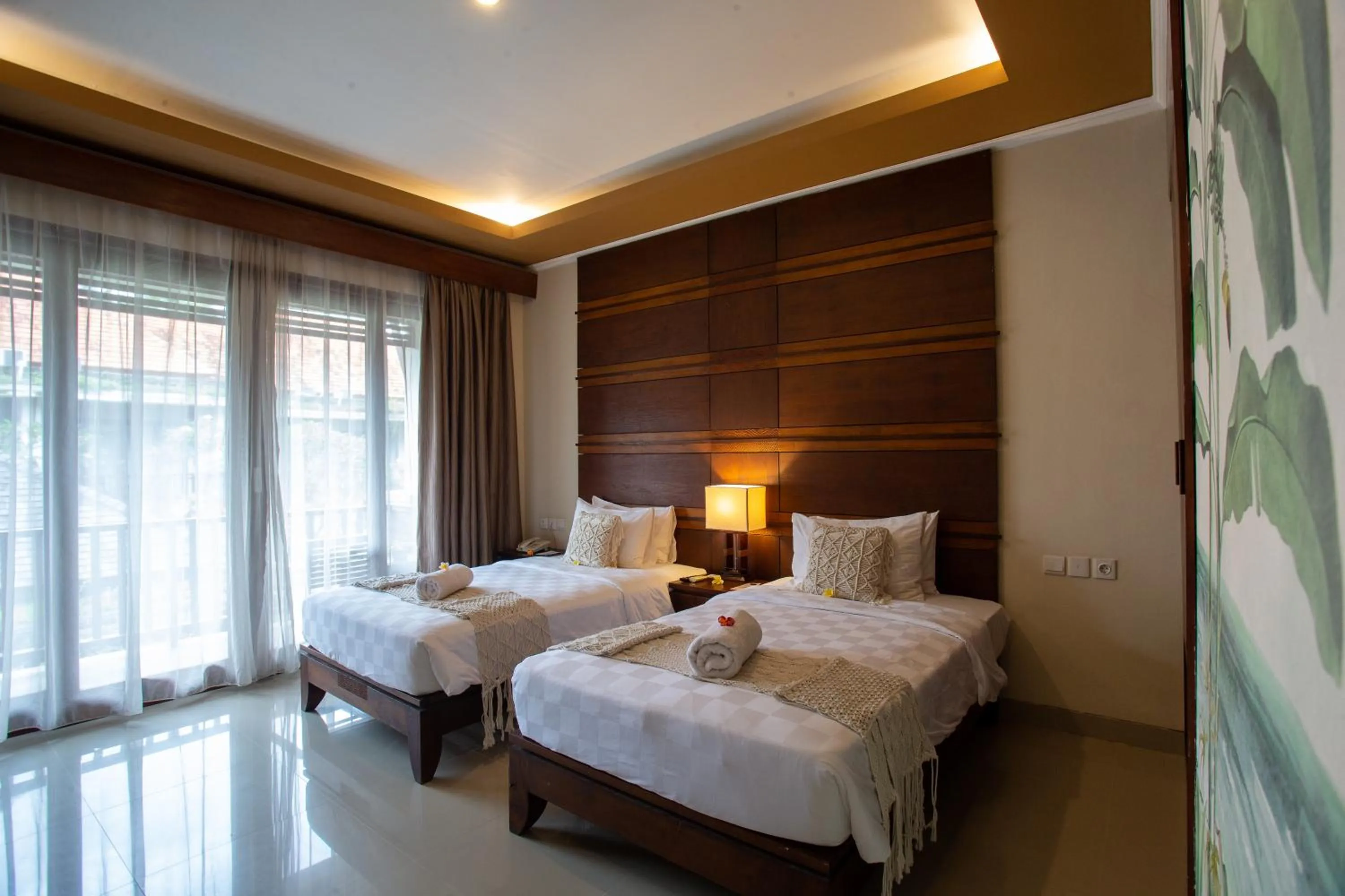 Bed in Awatara Boutique Resort Ubud