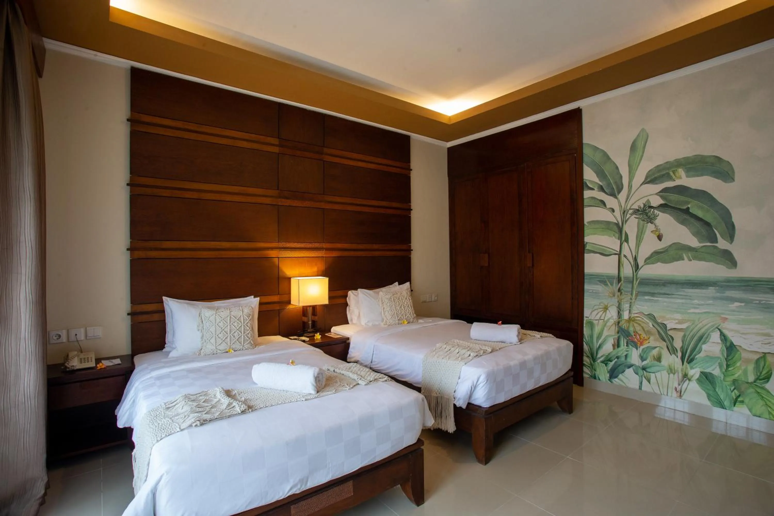Bed in Awatara Boutique Resort Ubud