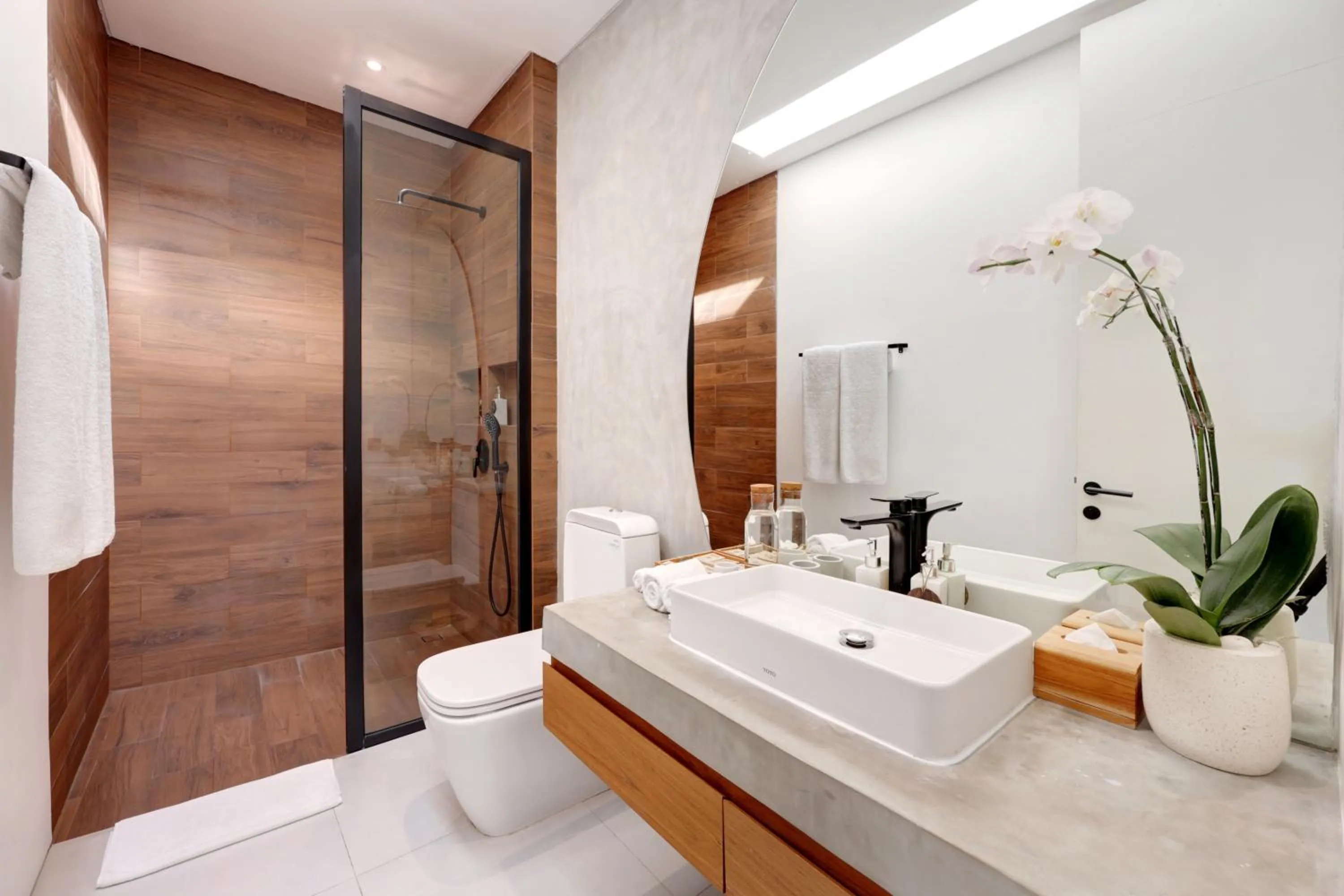 Shower in Garden Villa Pererenan by BREIG