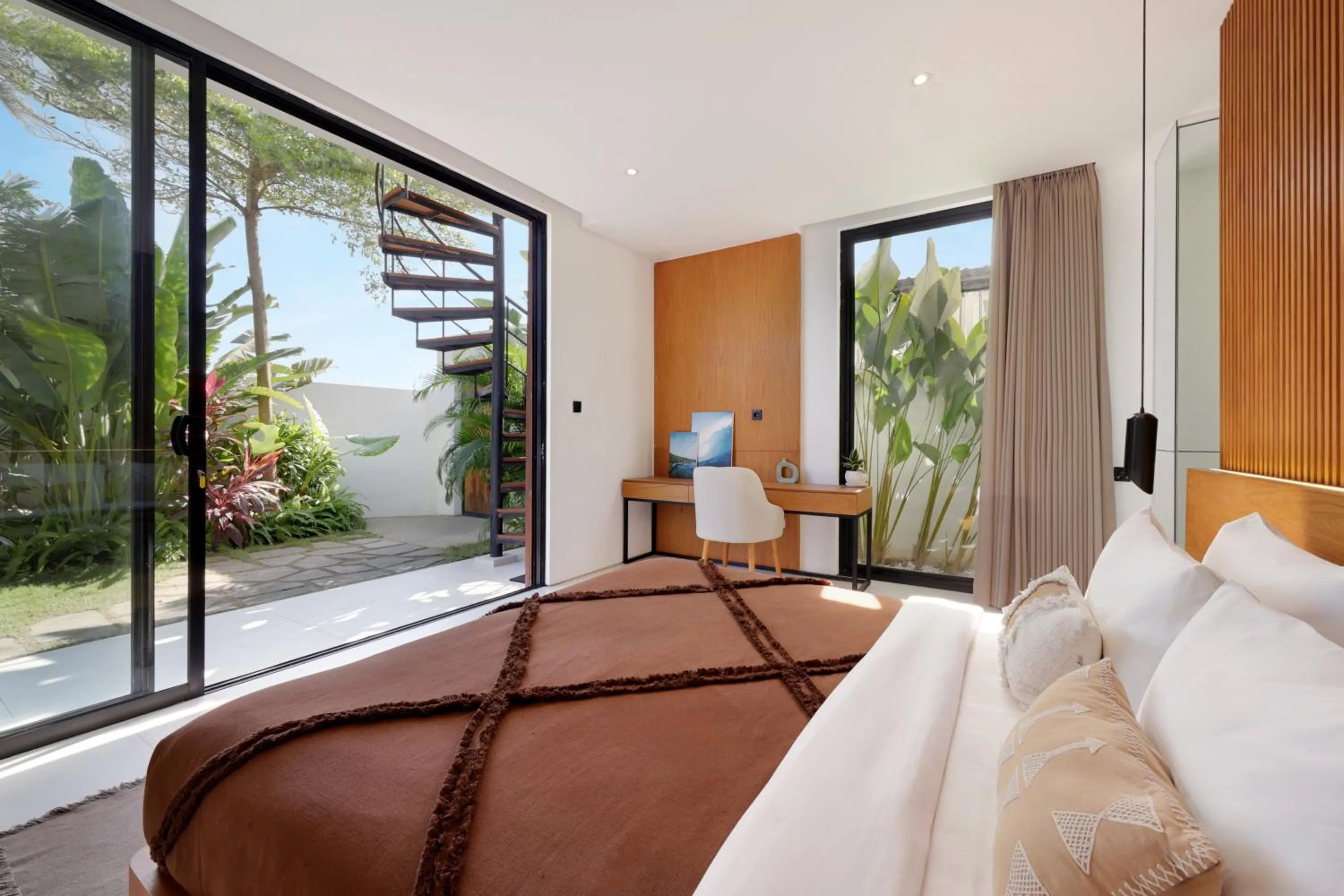 Bed in Garden Villa Pererenan by BREIG