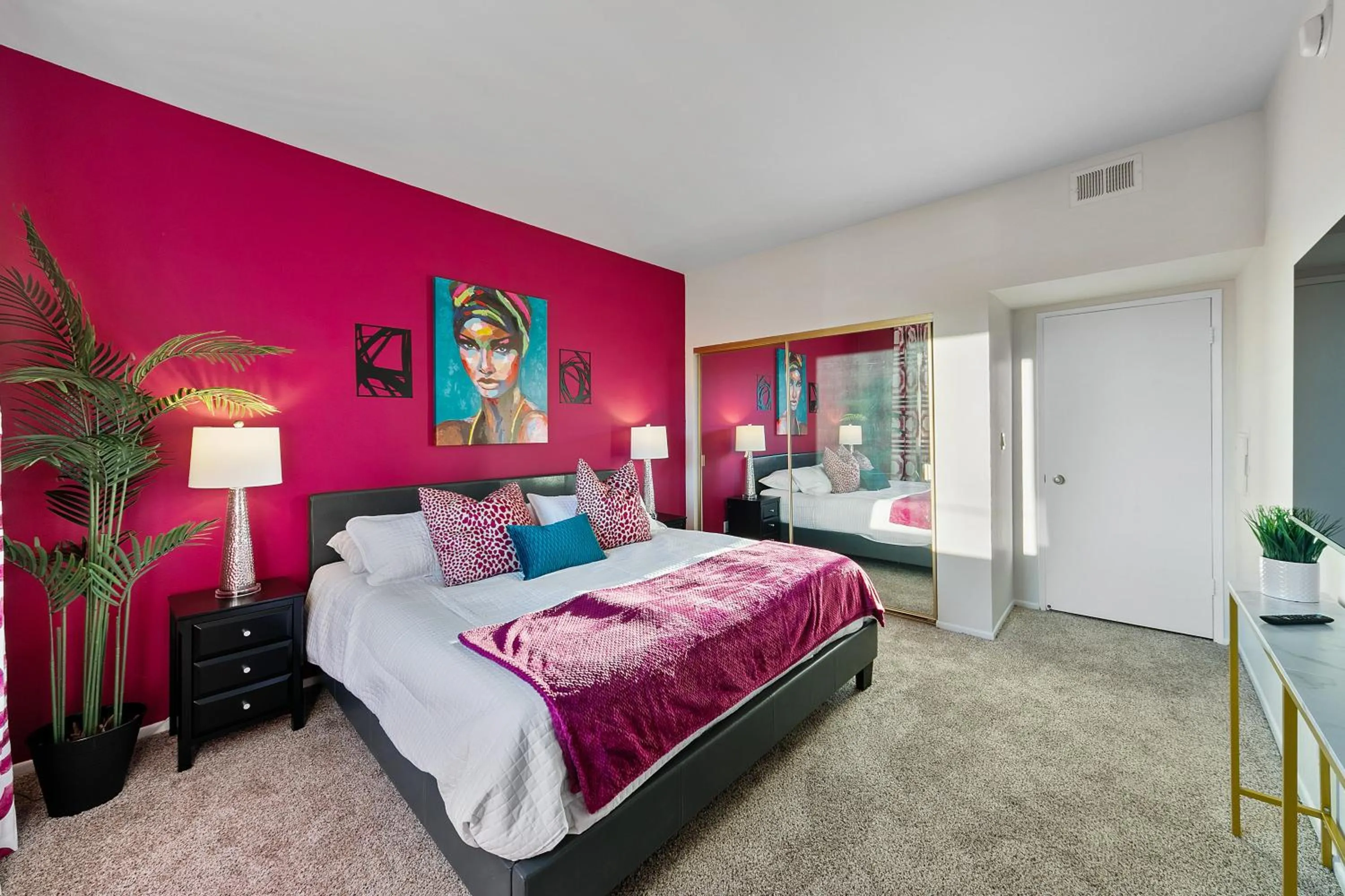 Bedroom, Bed in Beverly Hills Chic 2 bed 2bath with Patio and Parking 309