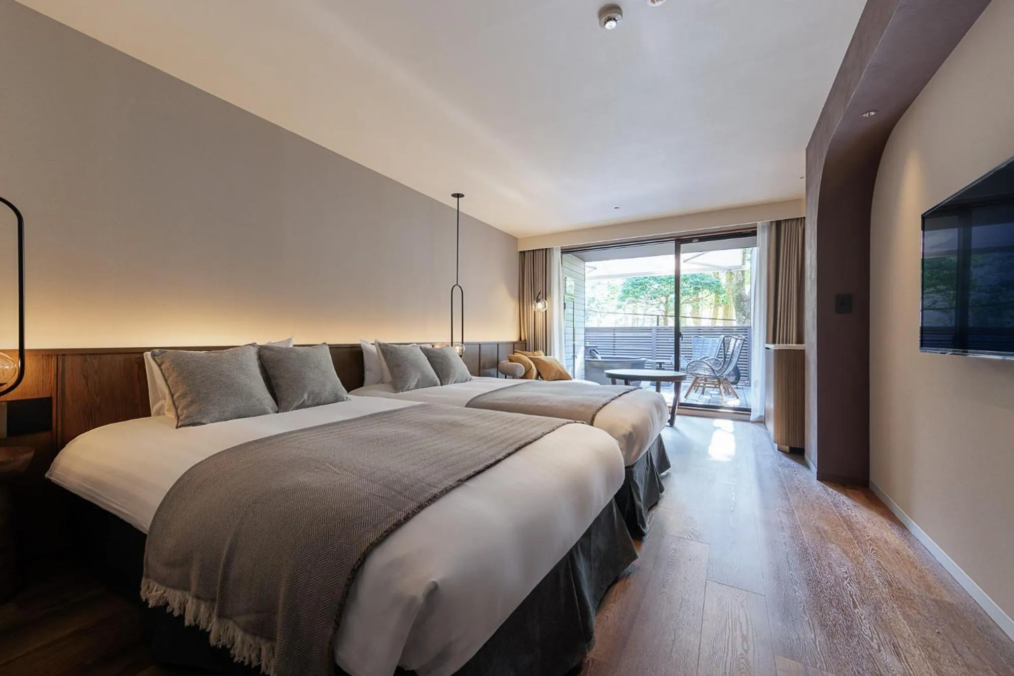 Photo of the whole room, Bed in nol hakone myojindai