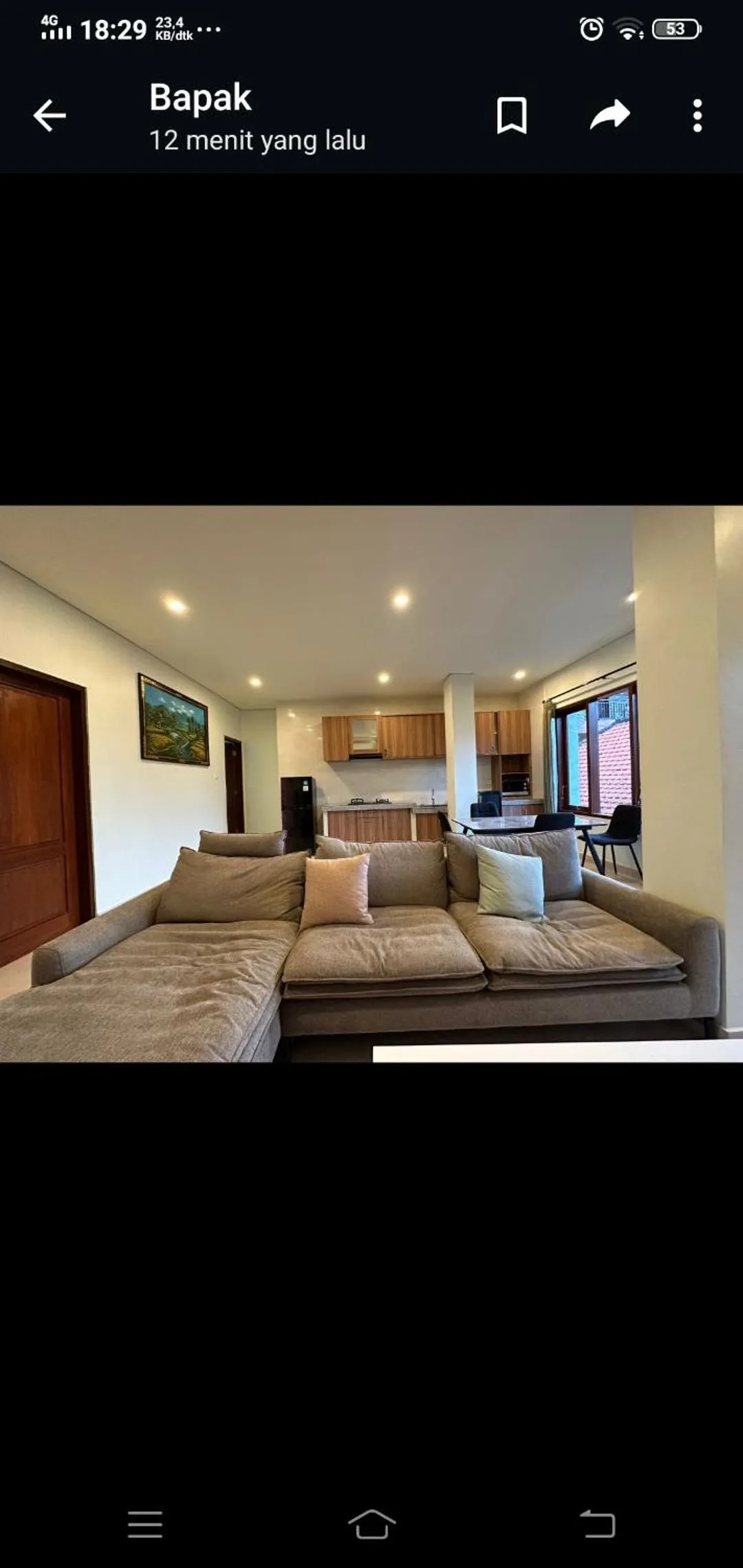 Communal lounge/ TV room, Bed in Apartment Wayan