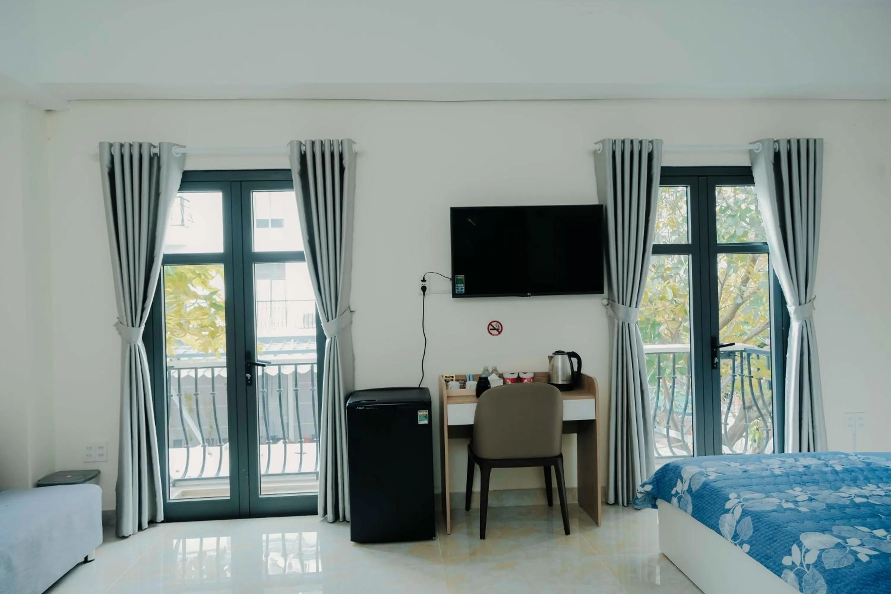 Balcony/Terrace, Bed in Arina Luxury Hotel - Vincom Tay Ninh