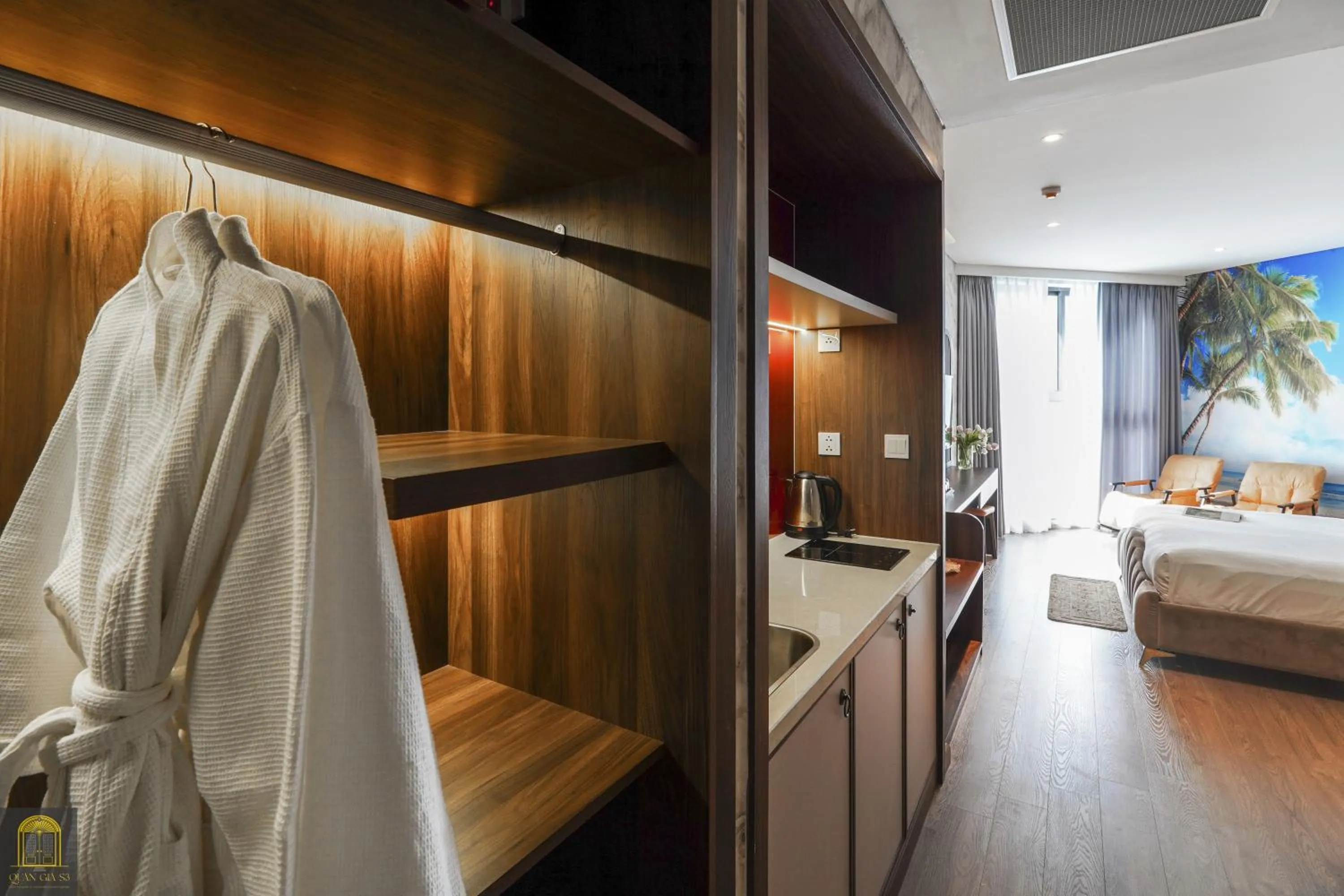 Kitchen or kitchenette, Bed in Mandala Pearl Azure Retreat