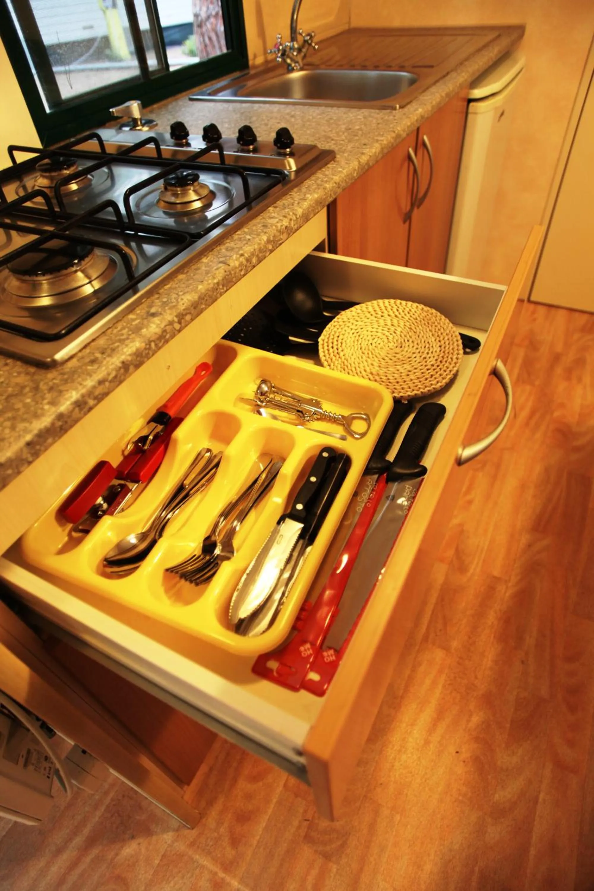 Kitchen or kitchenette in Camping Bella Sardinia