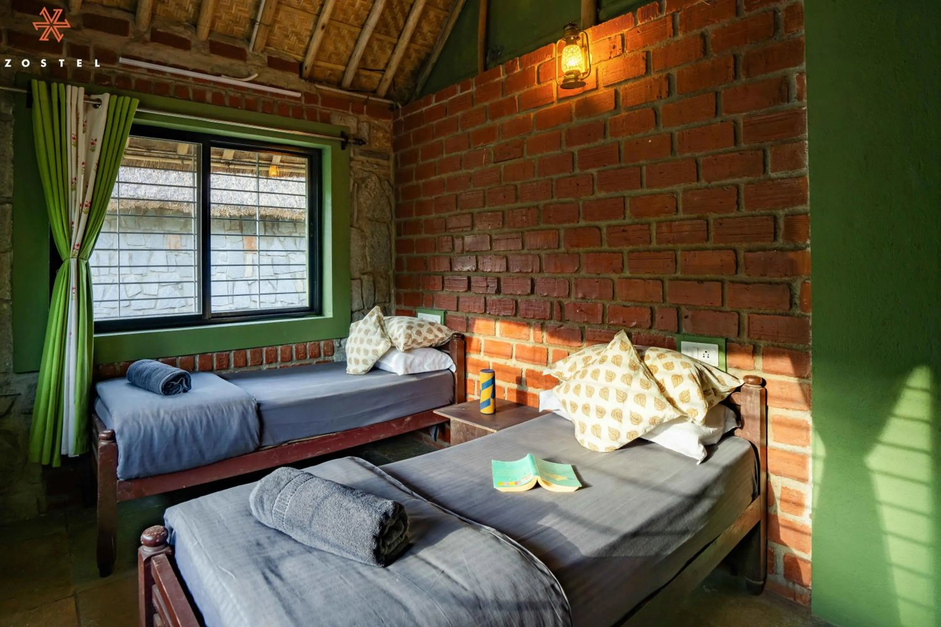 Bed in Zostel Hampi (Gangavathi)