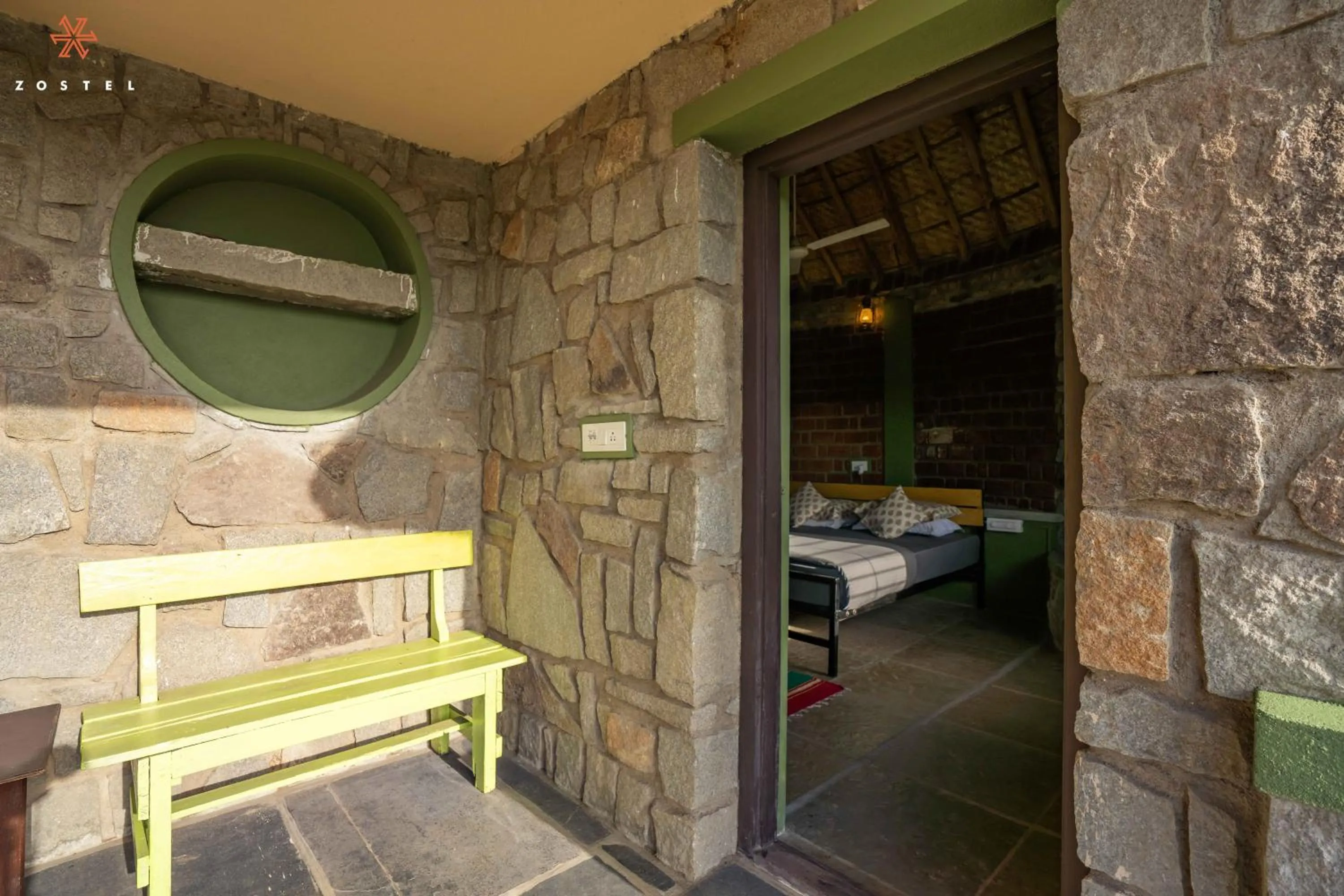 Patio in Zostel Hampi (Gangavathi)