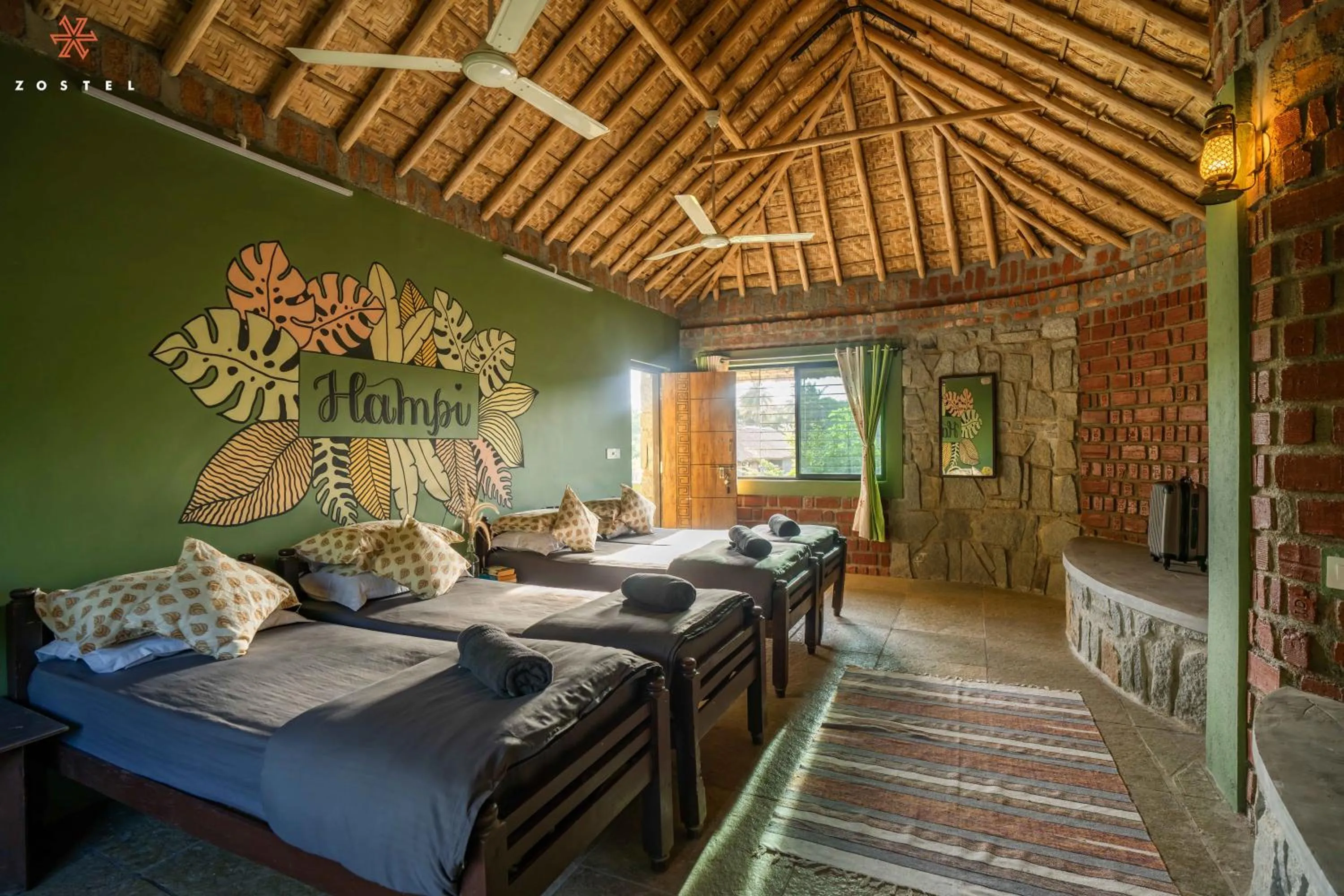 Bed in Zostel Hampi (Gangavathi)