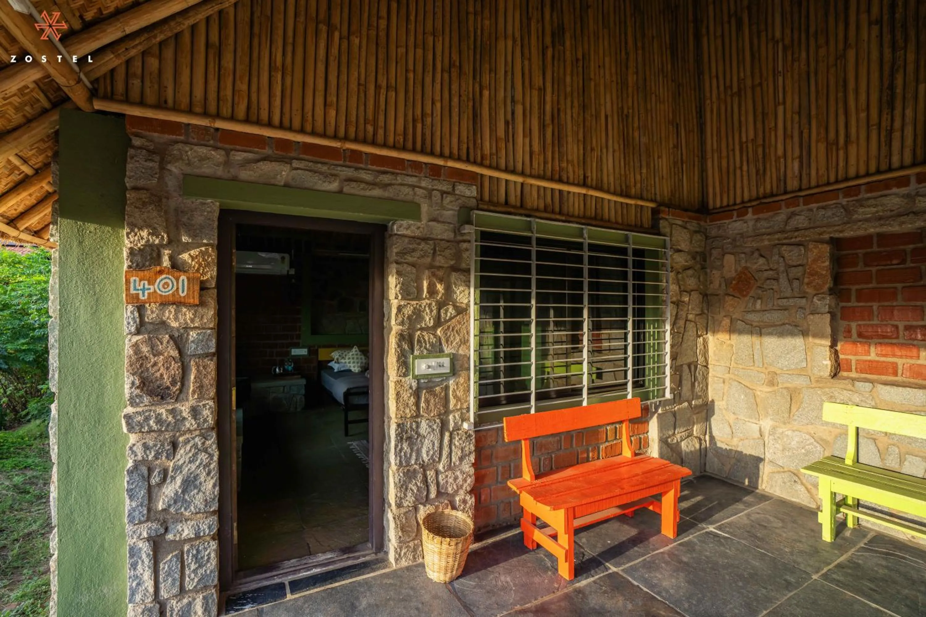 Patio in Zostel Hampi (Gangavathi)