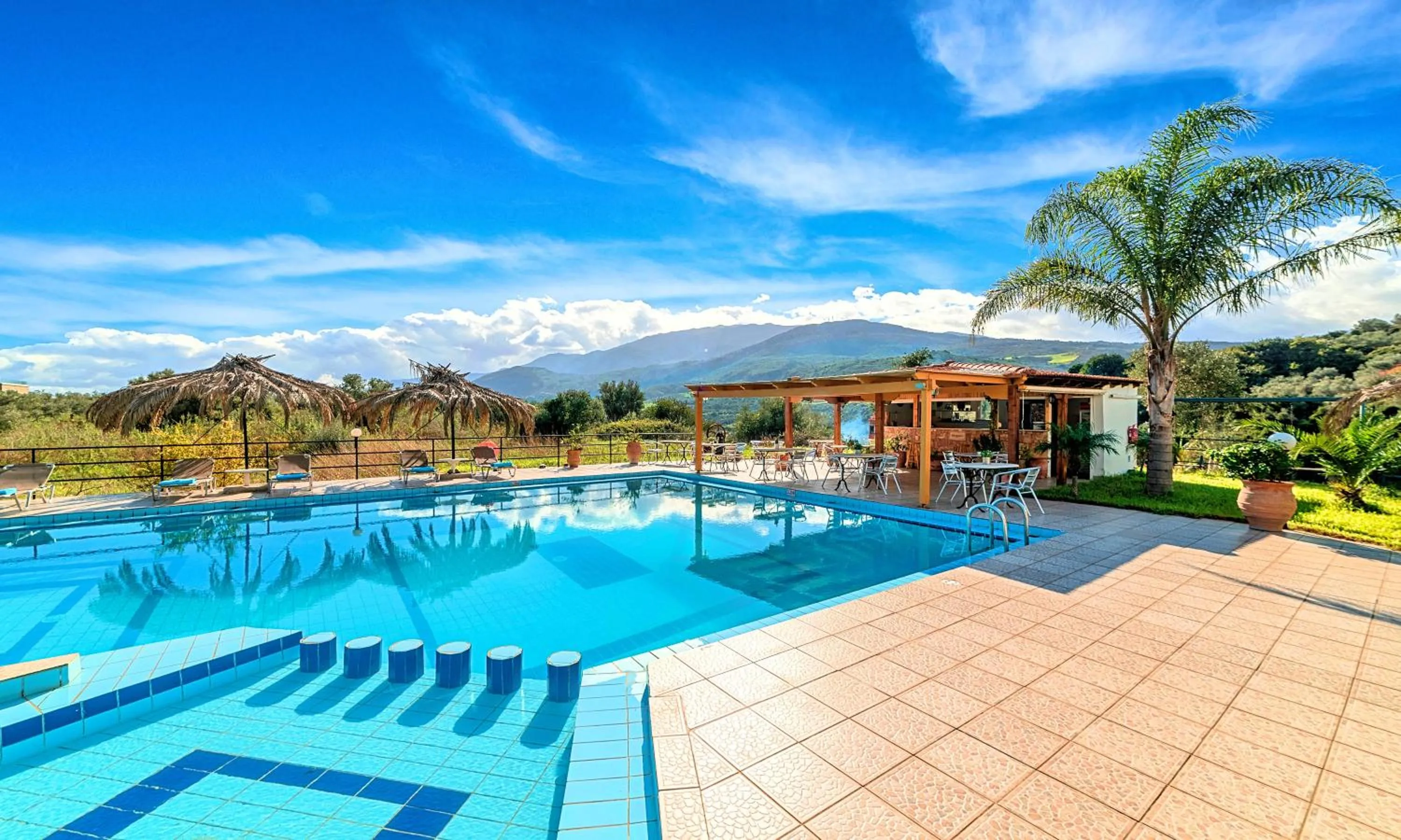 Pool view in Welcome Apts