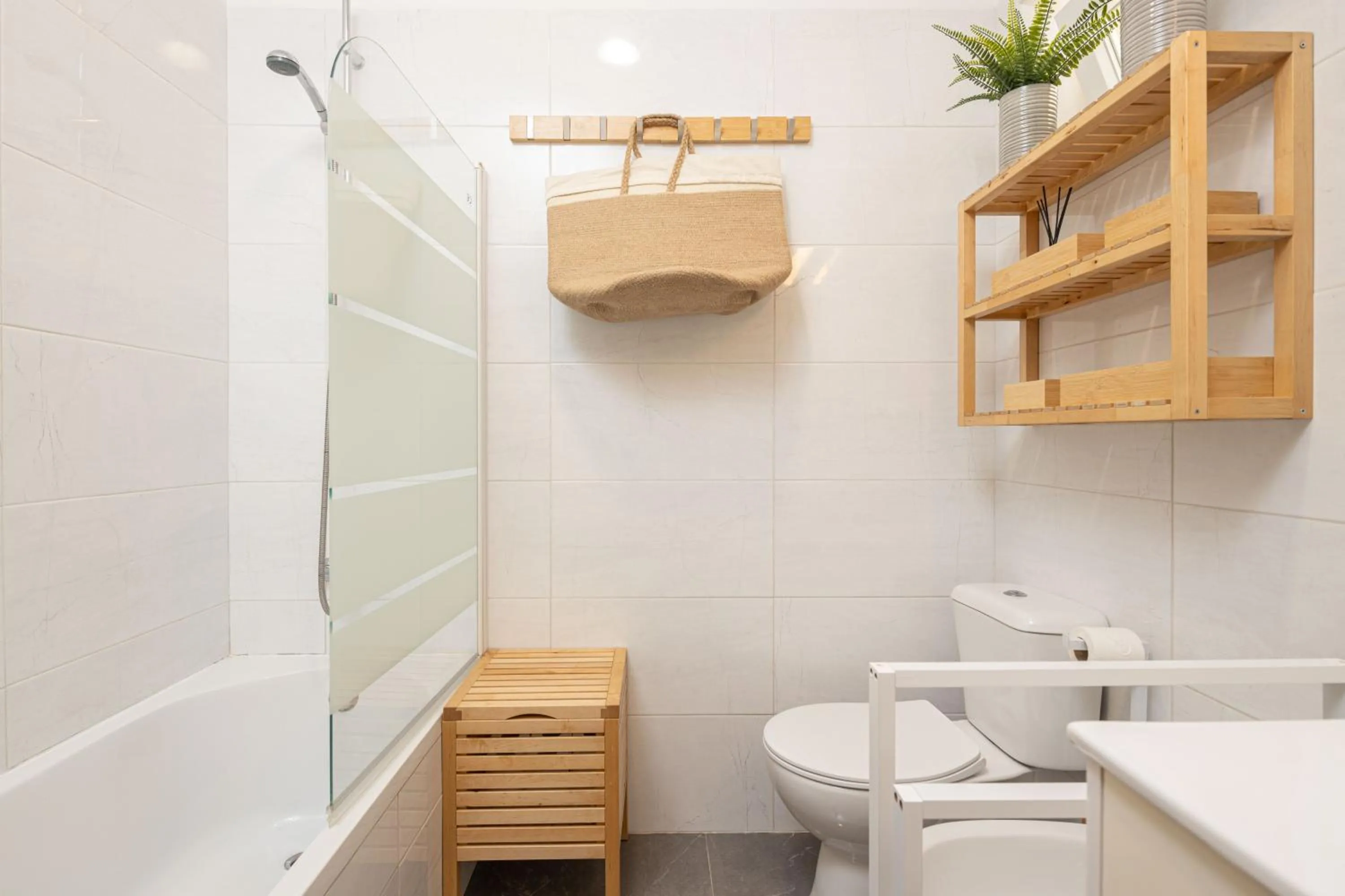Bathroom in Serene 2BDR Apartment W/ Patio by LovelyStay