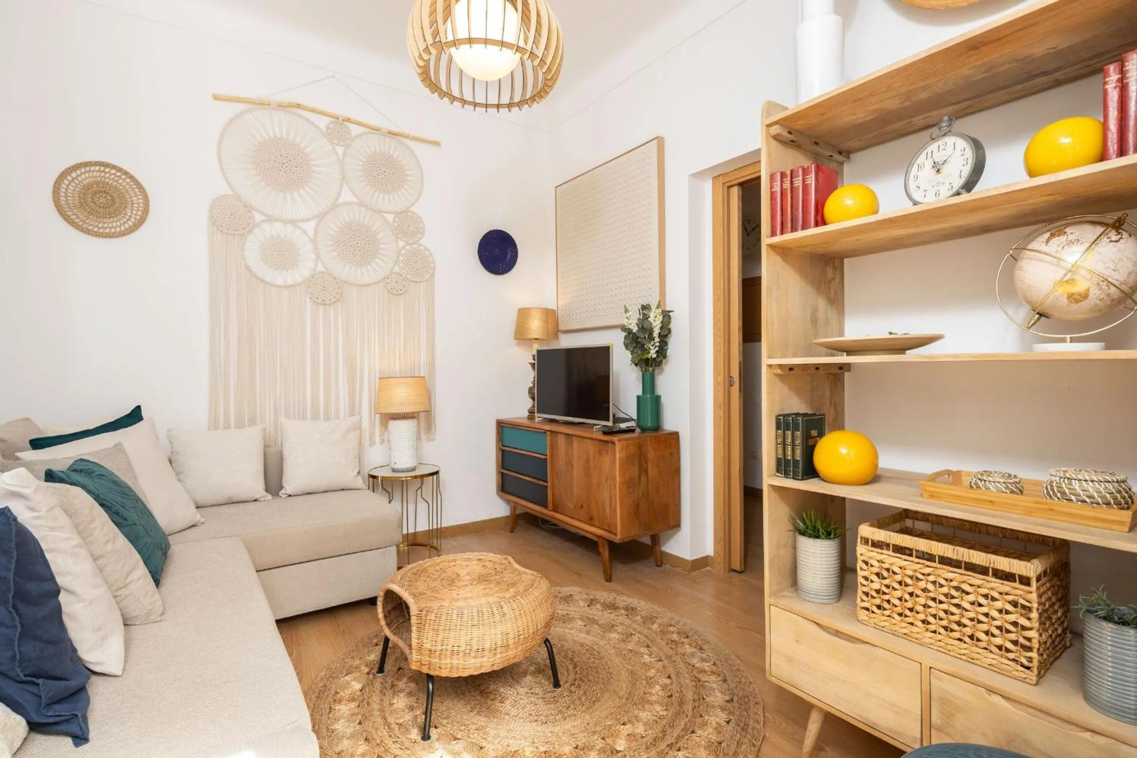 Living room in Serene 2BDR Apartment W/ Patio by LovelyStay