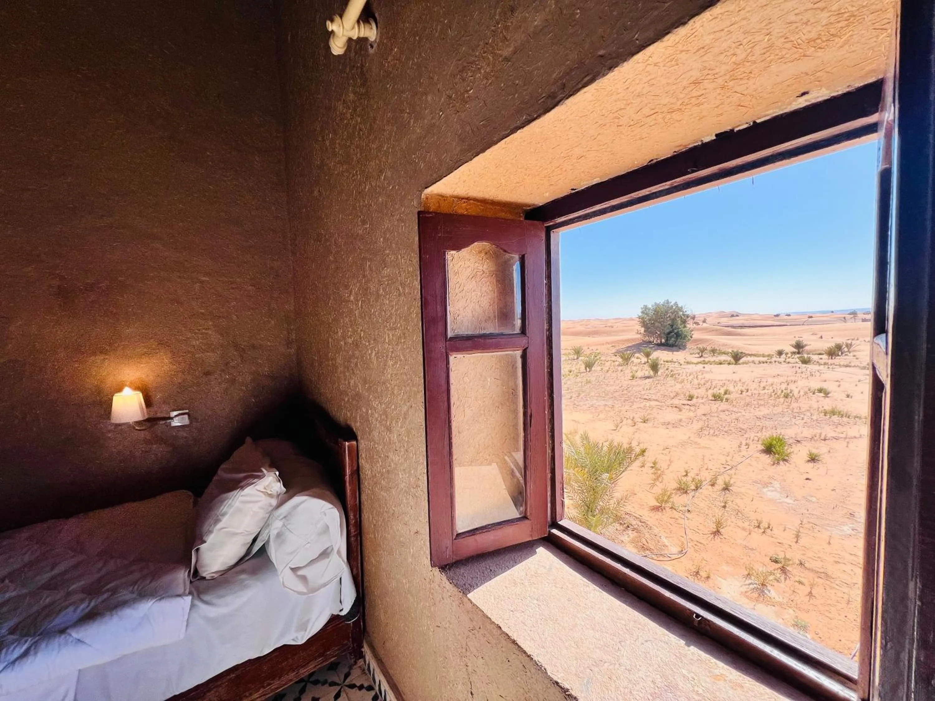 View (from property/room), Bed in Hotel Camping Les Roses Des Dunes & Piscine