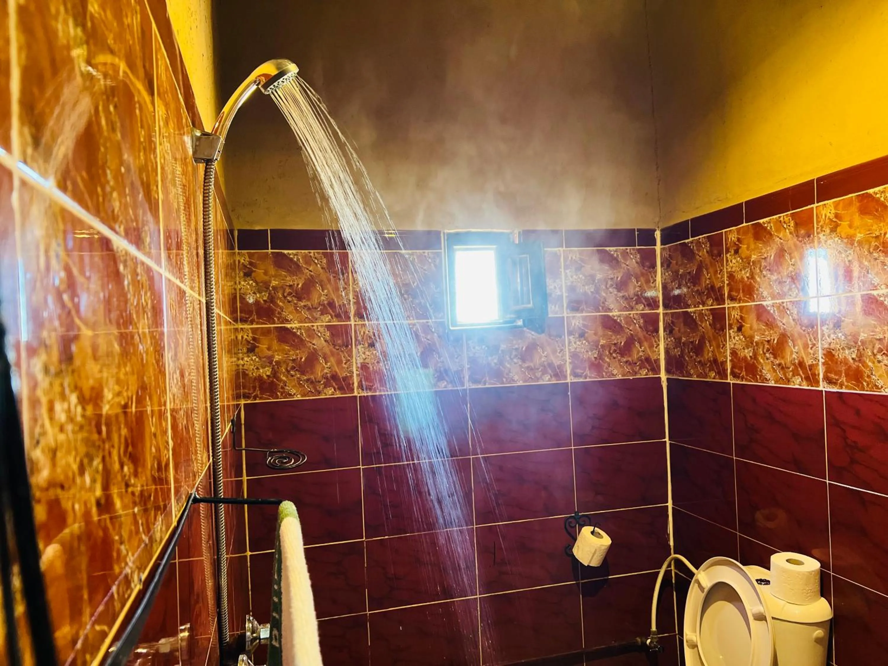 Shower in Hotel Camping Les Roses Des Dunes & Piscine
