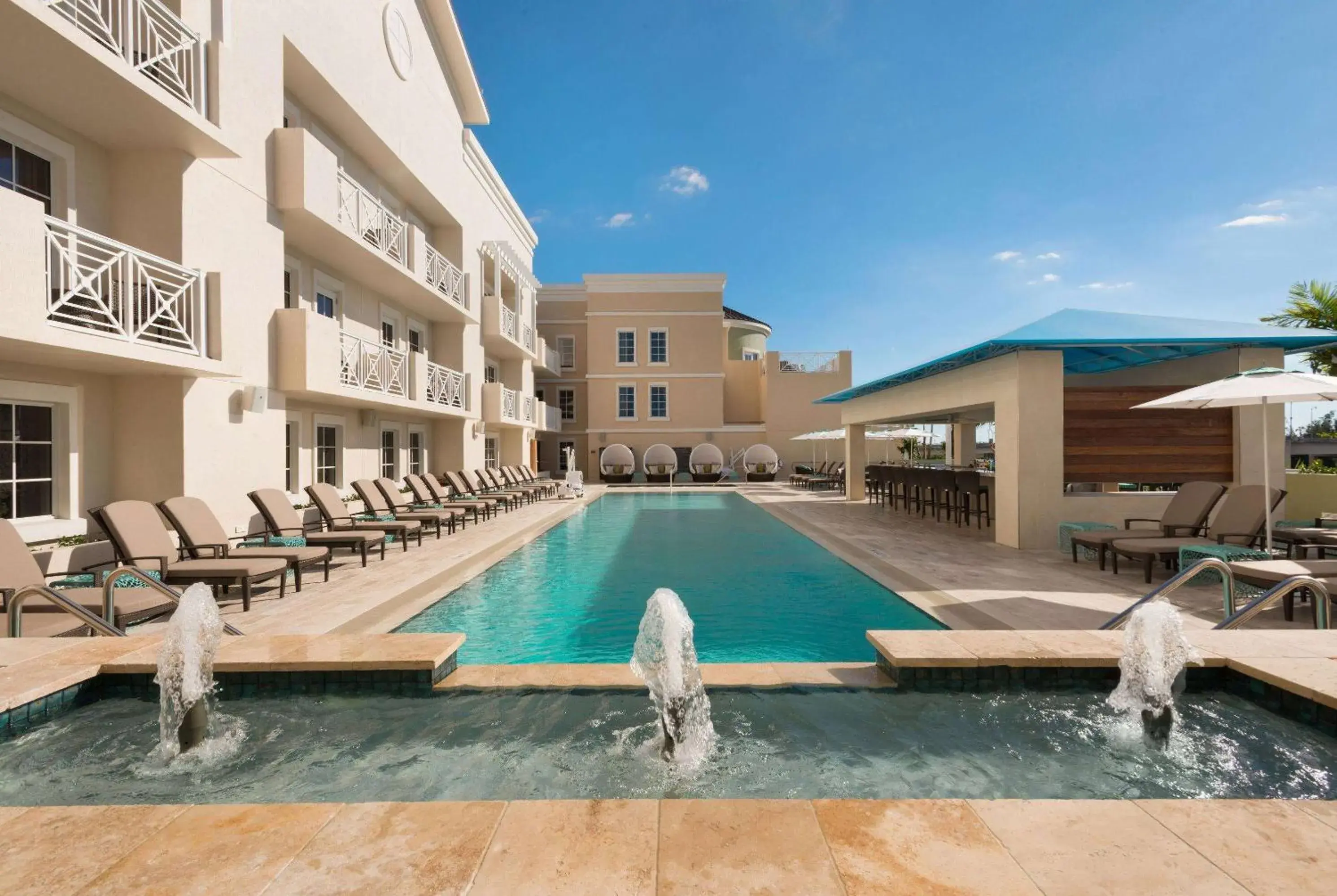 Pool view in Wyndham Grand Jupiter at Harbourside Place Pool view in Wyndham Grand Jupiter at Harbourside Place