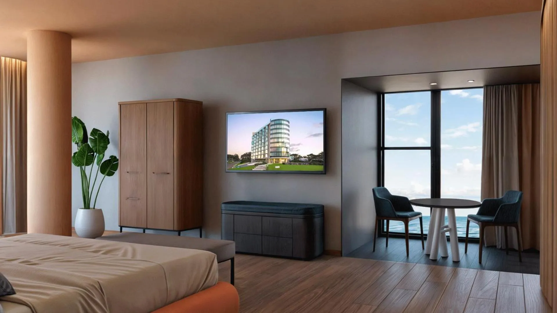 Bedroom, Bed in The Grand Hotel