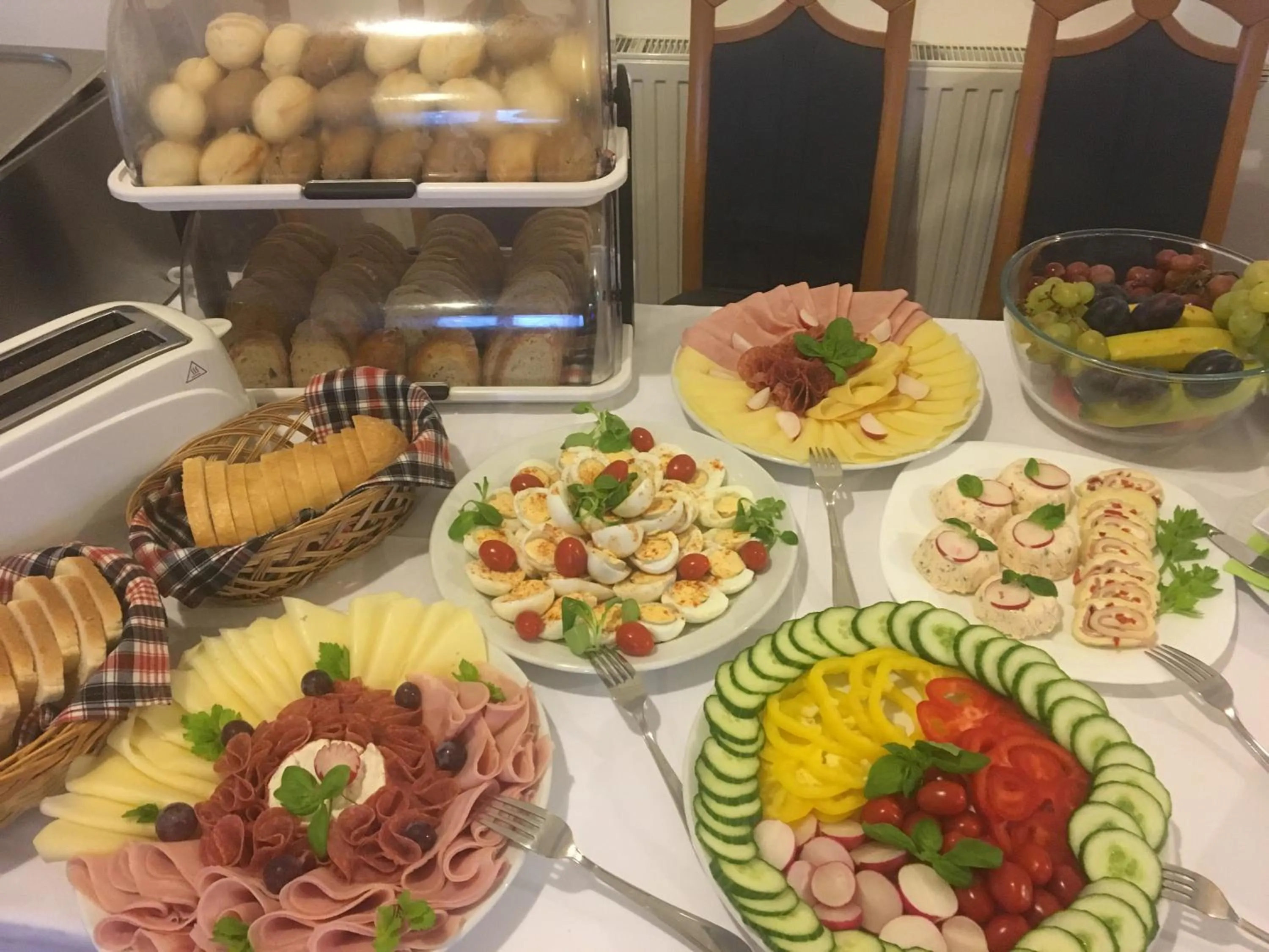 Continental breakfast in Hotel Restaurant Na Statku