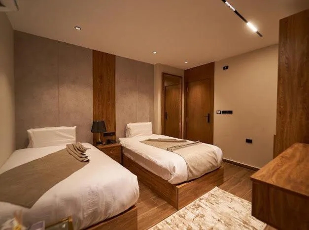 Bed in Gold's Pyramids Hotel