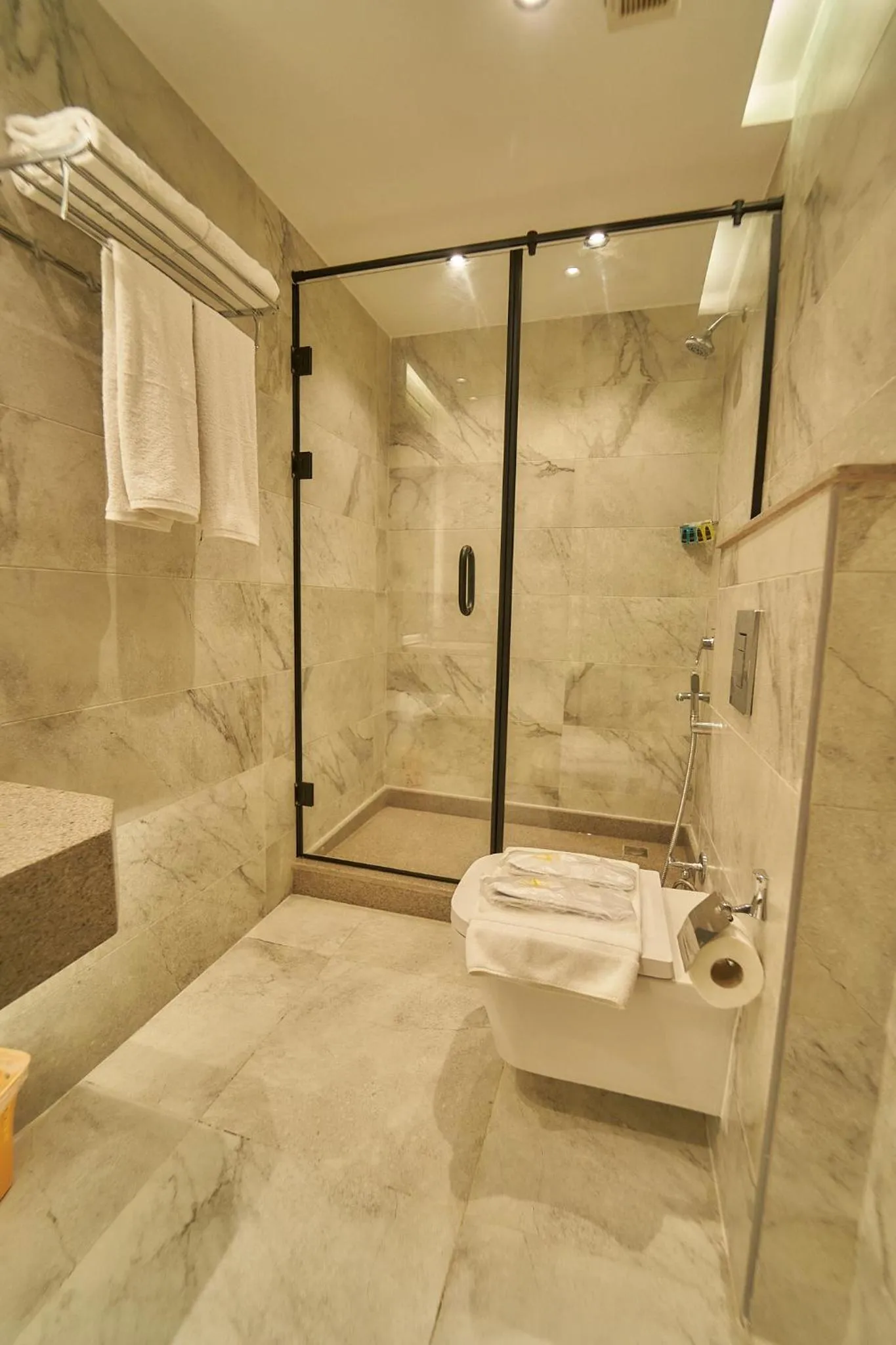 Shower in Gold's Pyramids Hotel