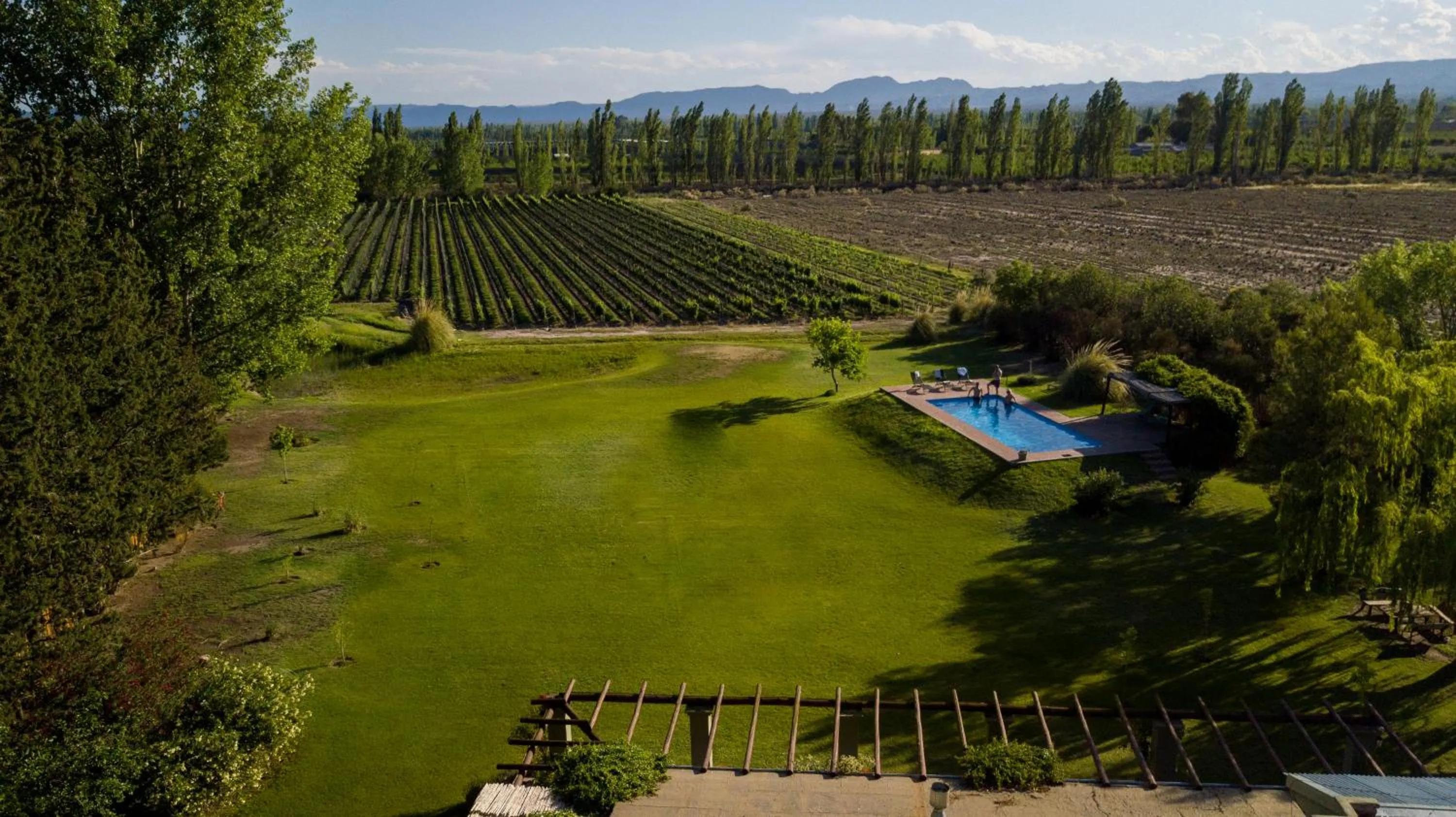 Pool view in Finca el Maitén Hotel Boutique