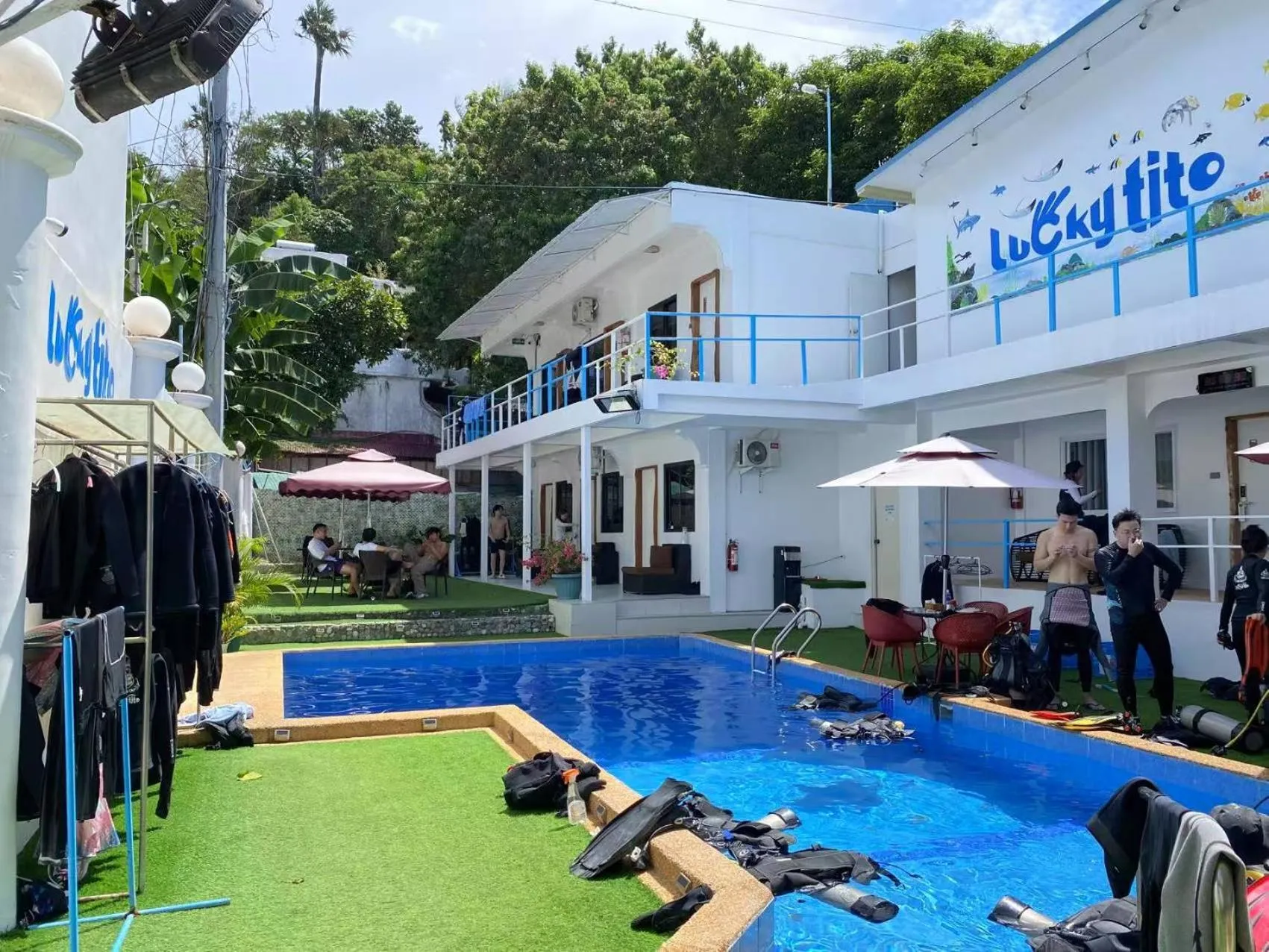 Swimming pool in Lucky Tito PG Dive Resort