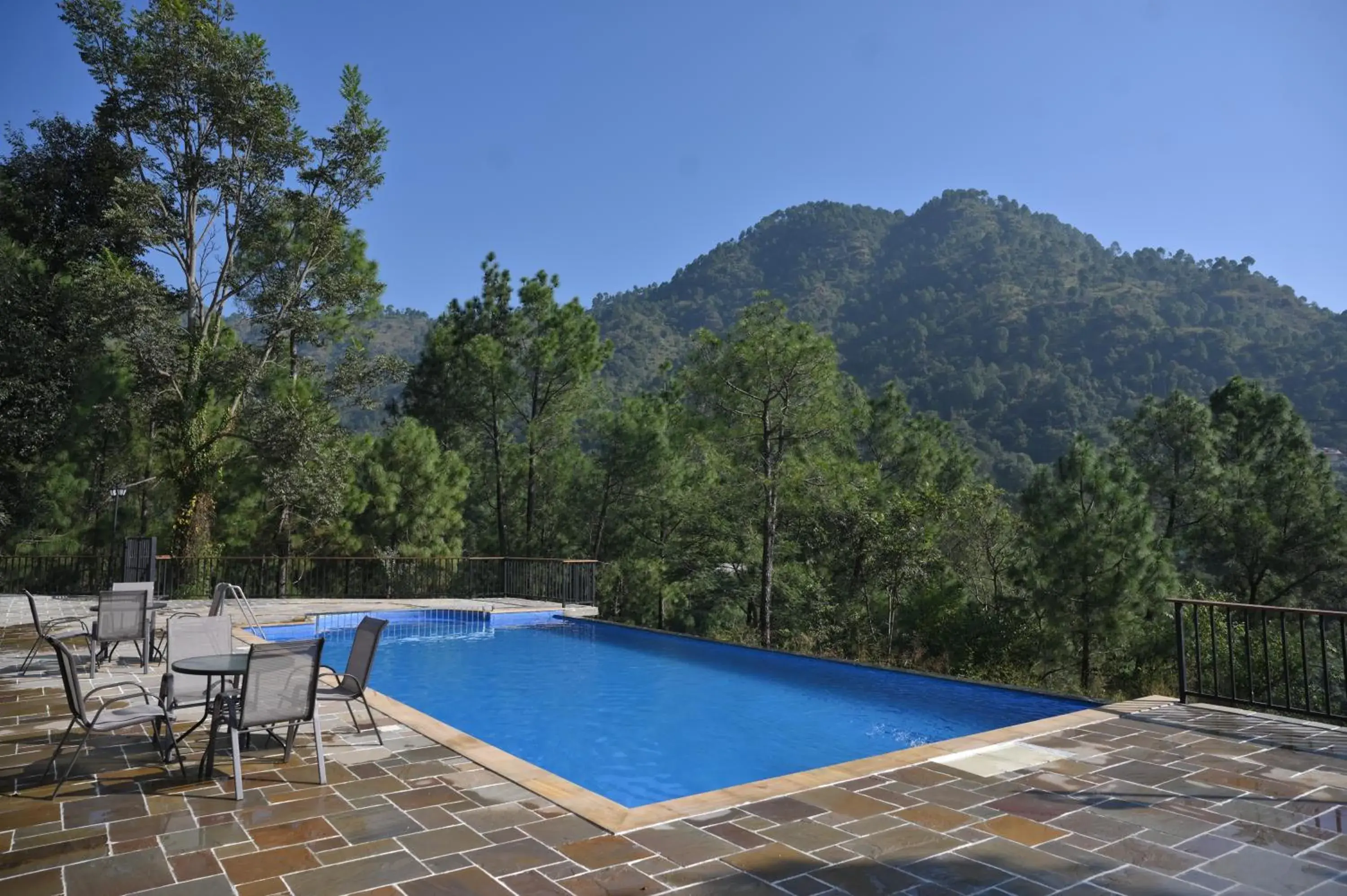 Swimming pool in Samsara Luxury Cottages & Spa, Chail Hills Swimming pool in Samsara Luxury Cottages & Spa, Chail Hills
