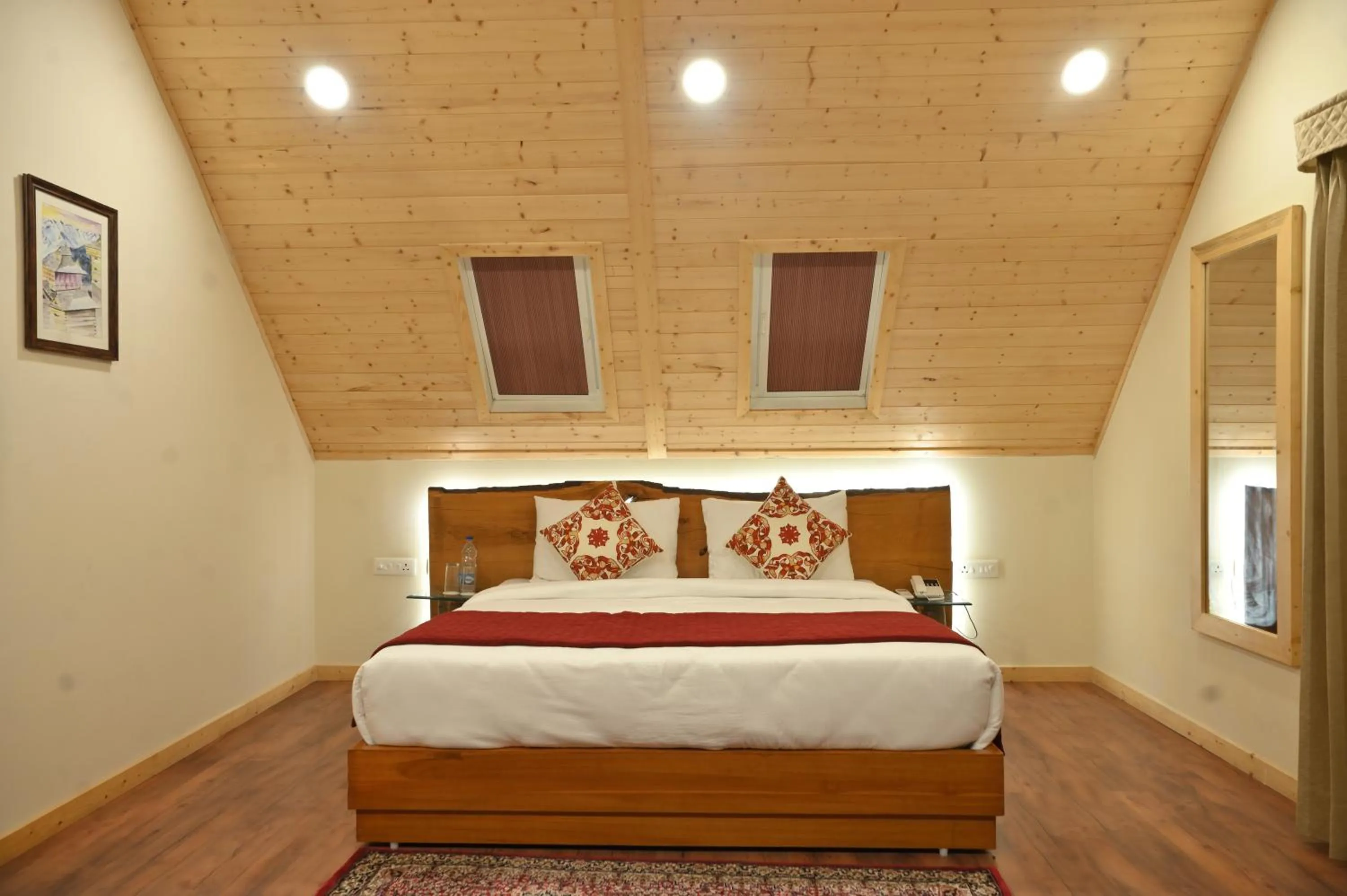 Bed in Samsara Luxury Cottages & Spa, Chail Hills