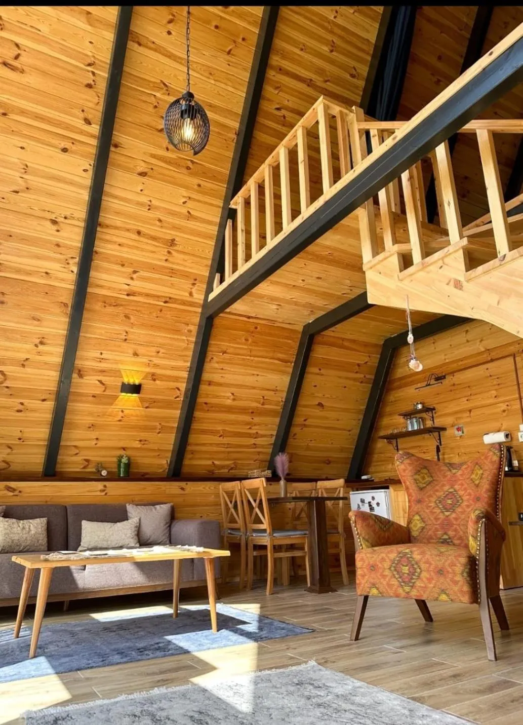 Kitchen or kitchenette in Teona Kartepe Bungalov