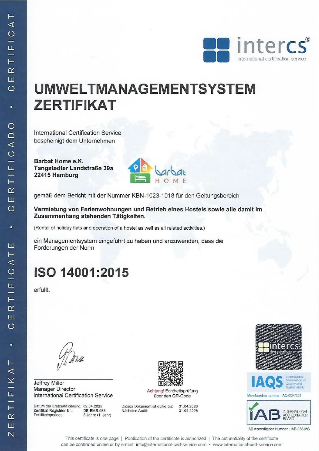 Logo/Certificate/Sign in Ferienwohnung im Hamburger Straße-4