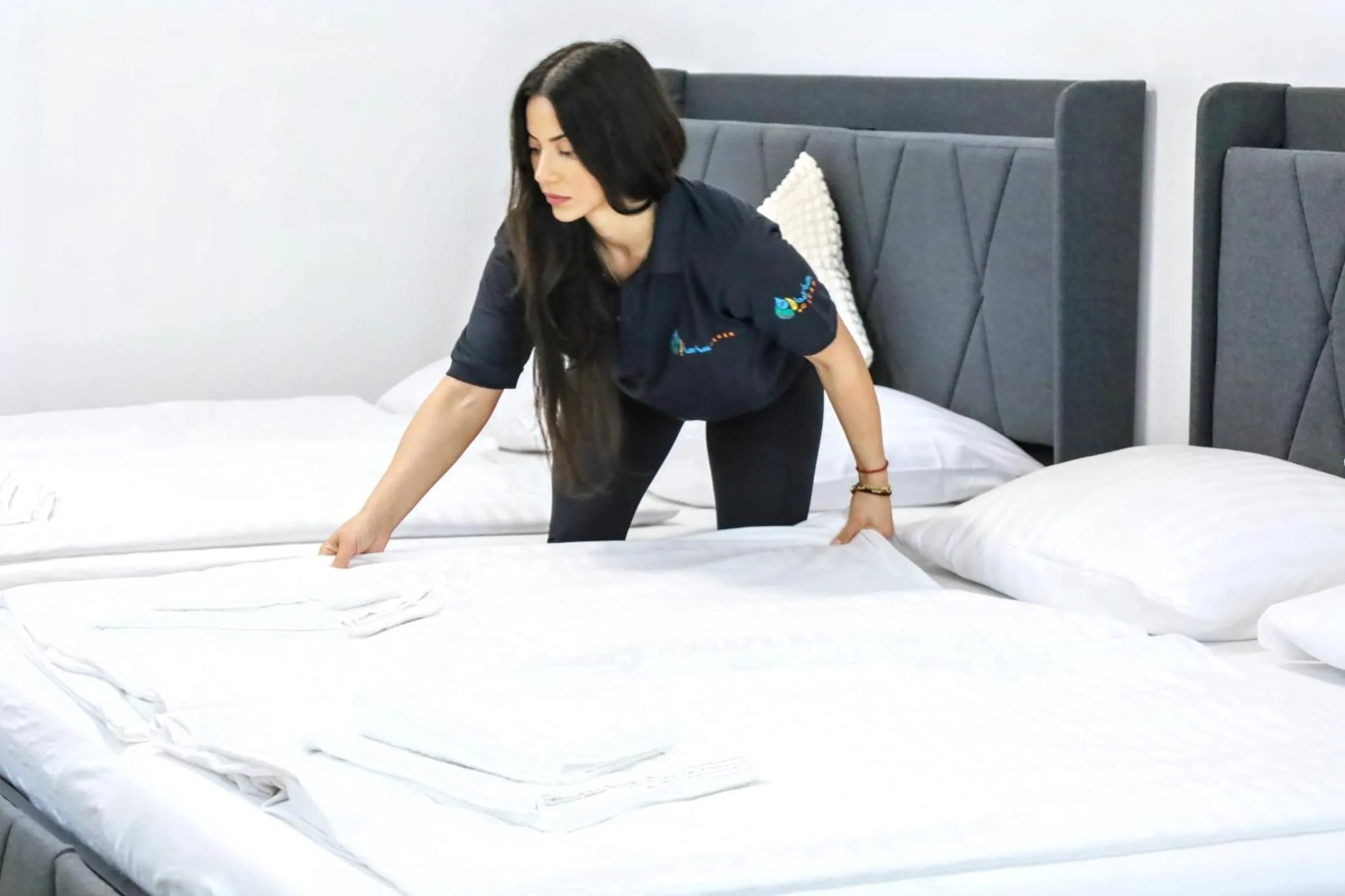 Staff, Bed in Ferienwohnung im Hamburger Straße-4